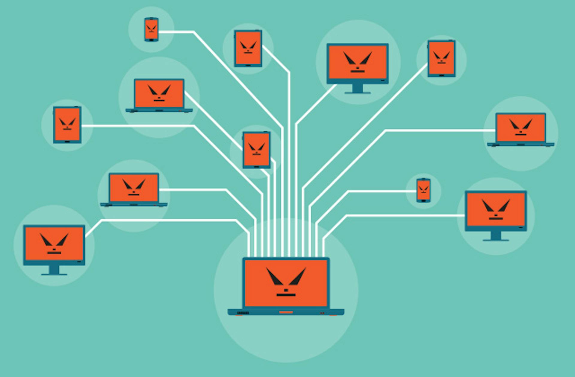 Kaspersky illustration of a Botnet - Ref. https://www.kaspersky.com/resource-center/threats/botnet-attacks