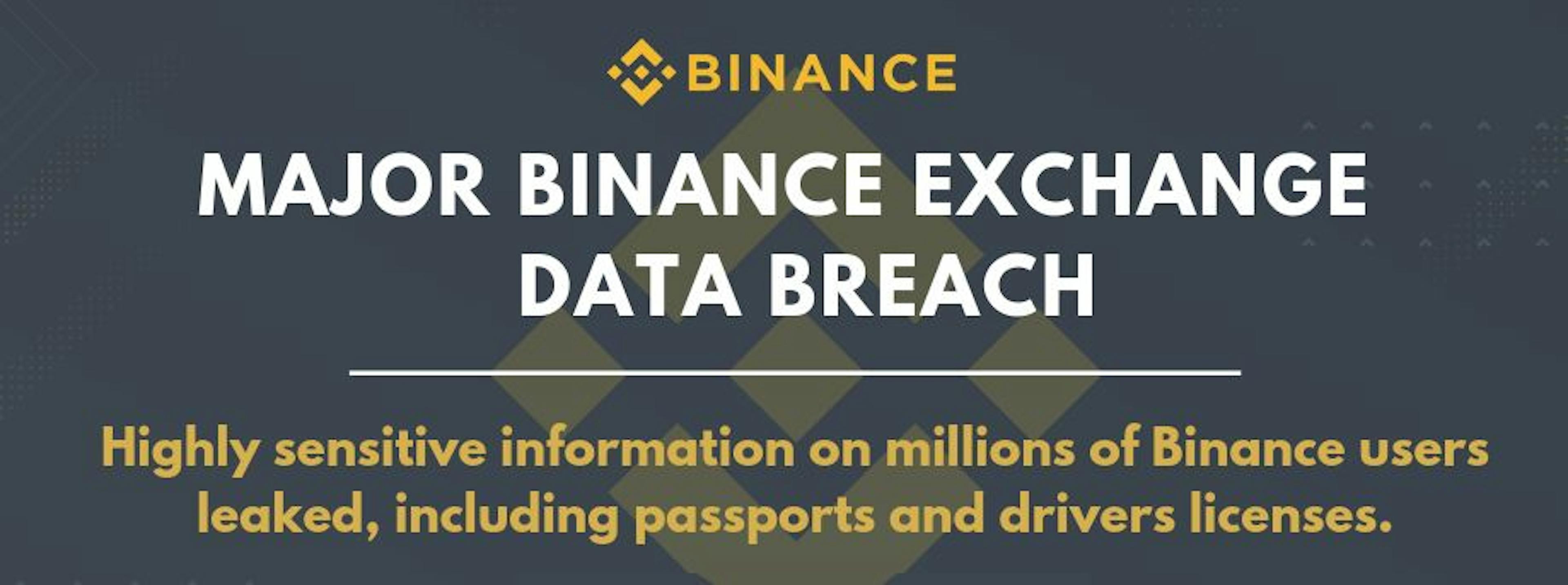 Binance Suffered Major Hack in 2018: KYC Documents of Millions Now Being Leaked