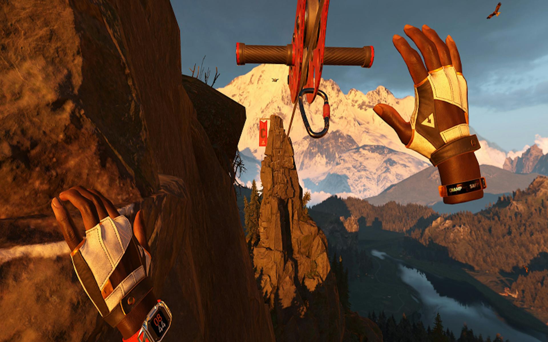 Climbing mountains in the VR world