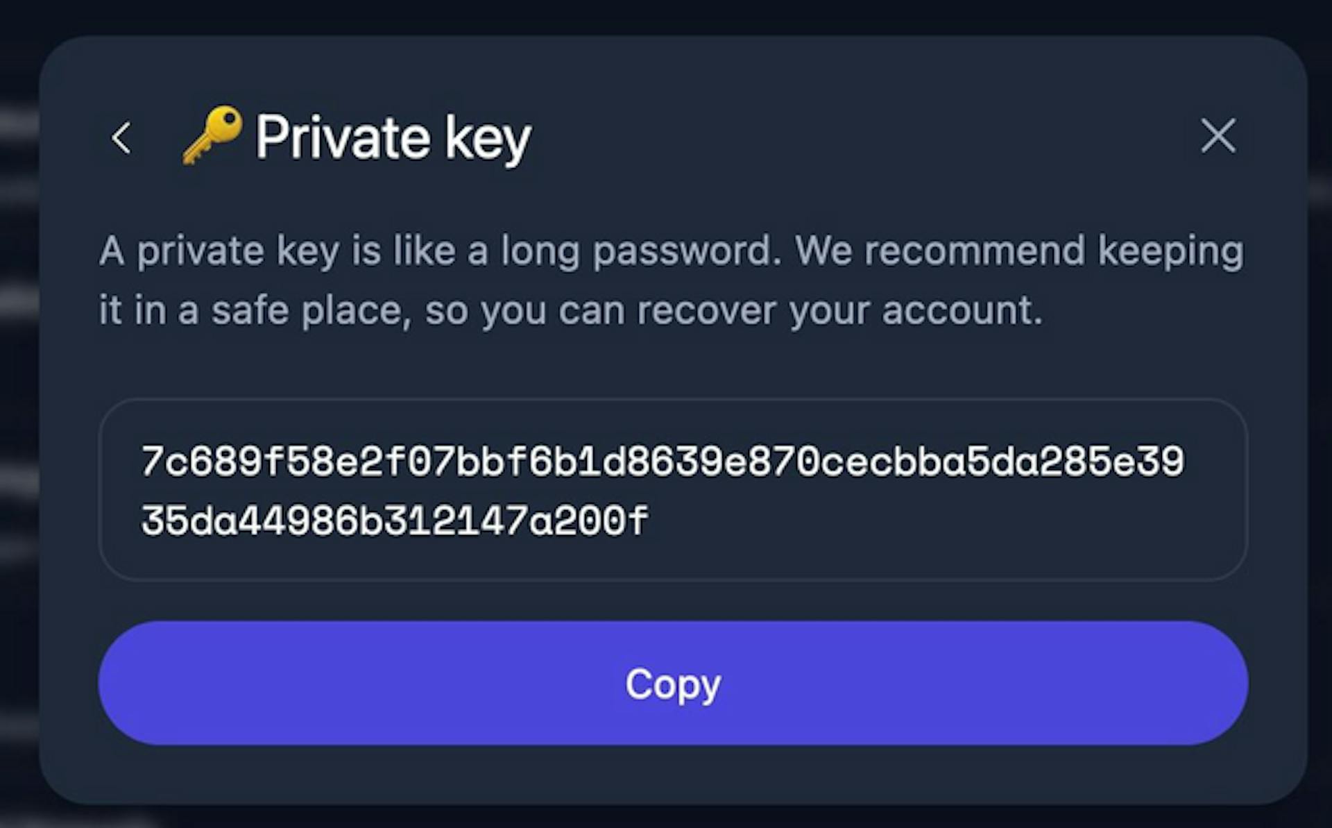 Private Key Export