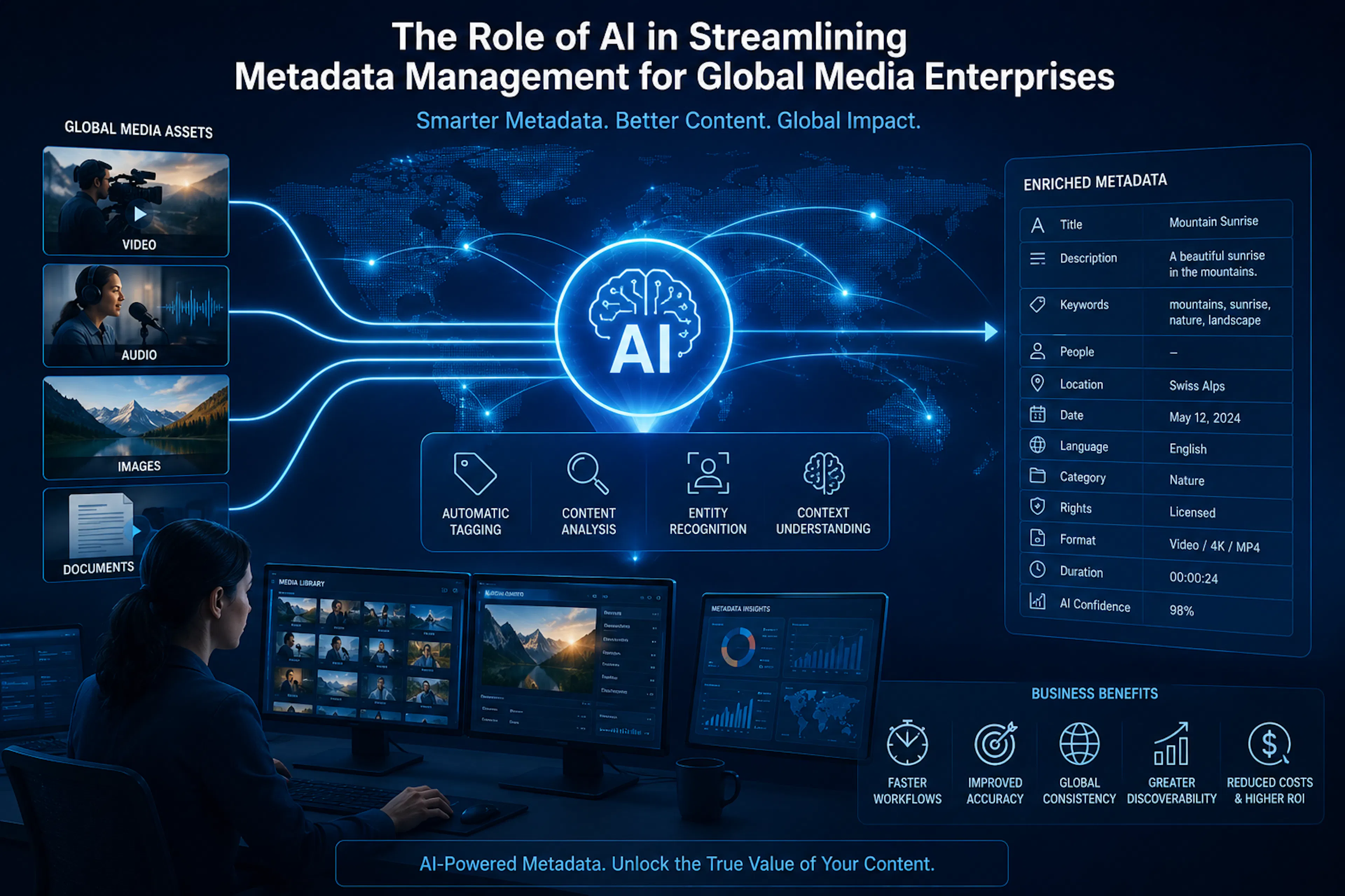 Featured image - The Role of AI in Streamlining Metadata Management for Global Media Enterprises