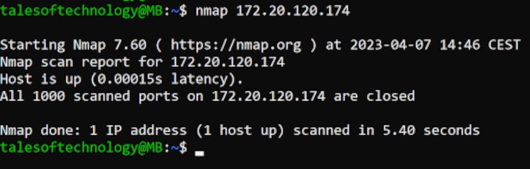 Scanning a target with Nmap
