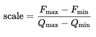 scale for asymmetric quantization