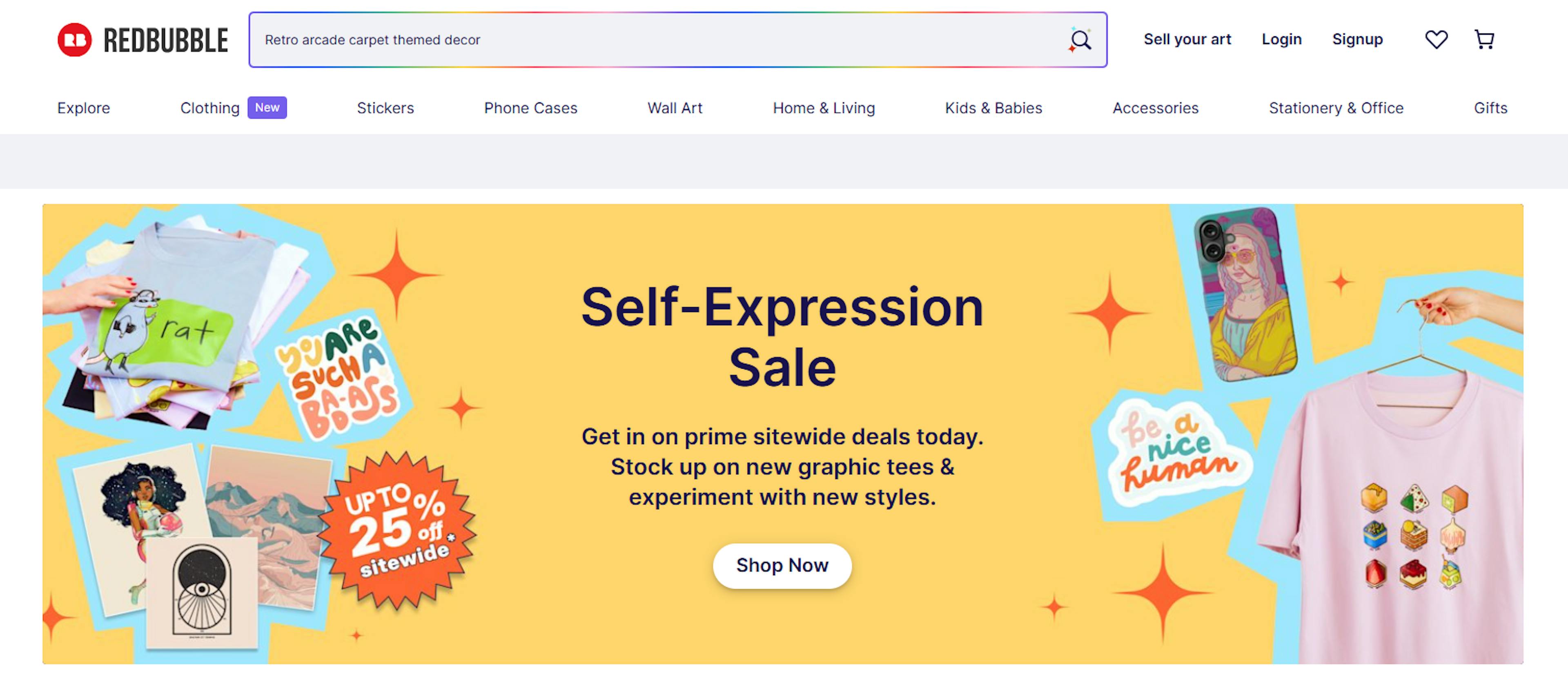 Digital Merch Selling Platform- Redbubble