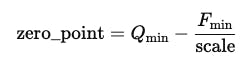 zero point for asymmetric quantization