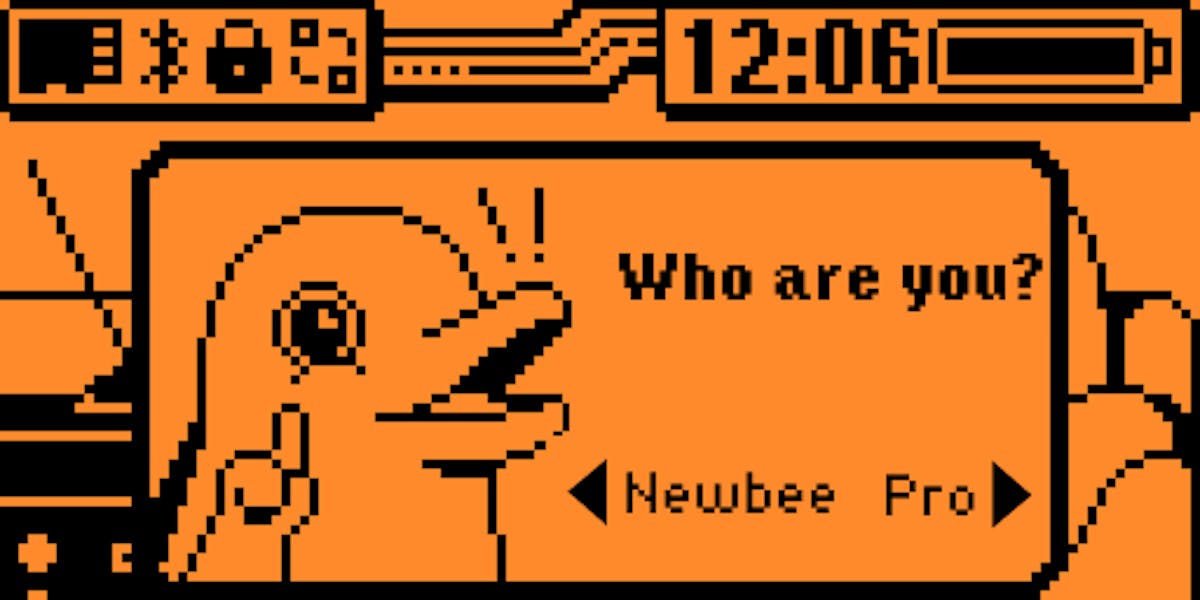 Example of a mode selection screen