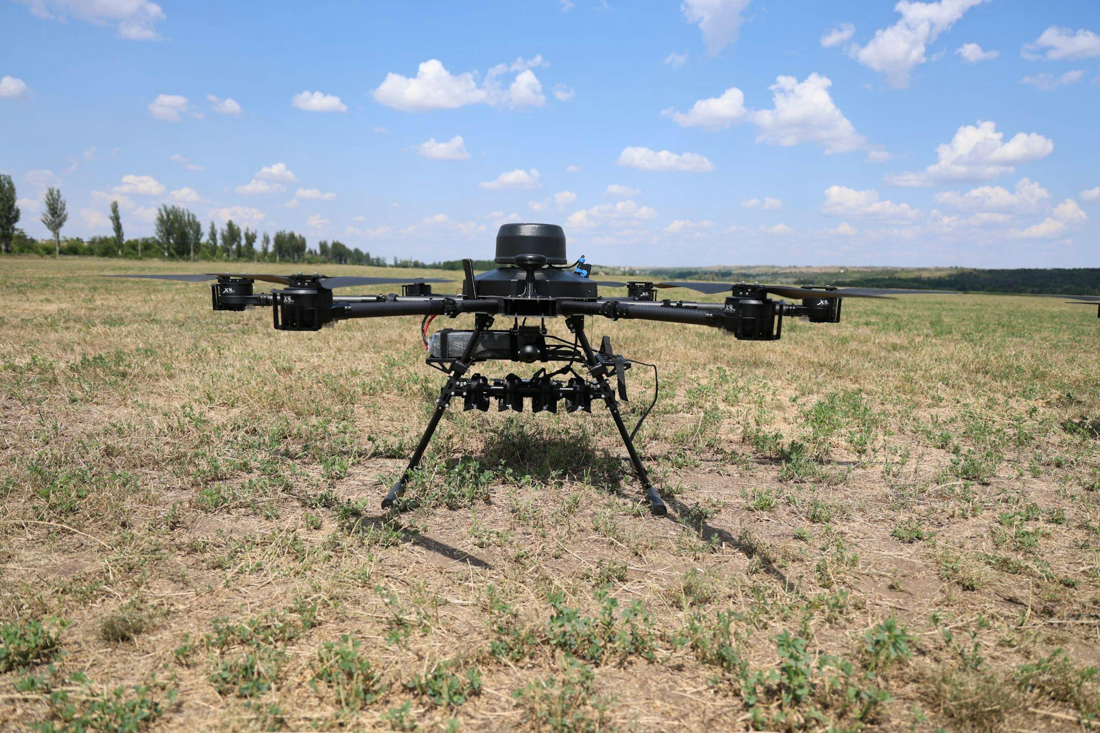 A Ukrainian Vampire drone is being tested in the east of Ukraine. Photo: David Kirichenko