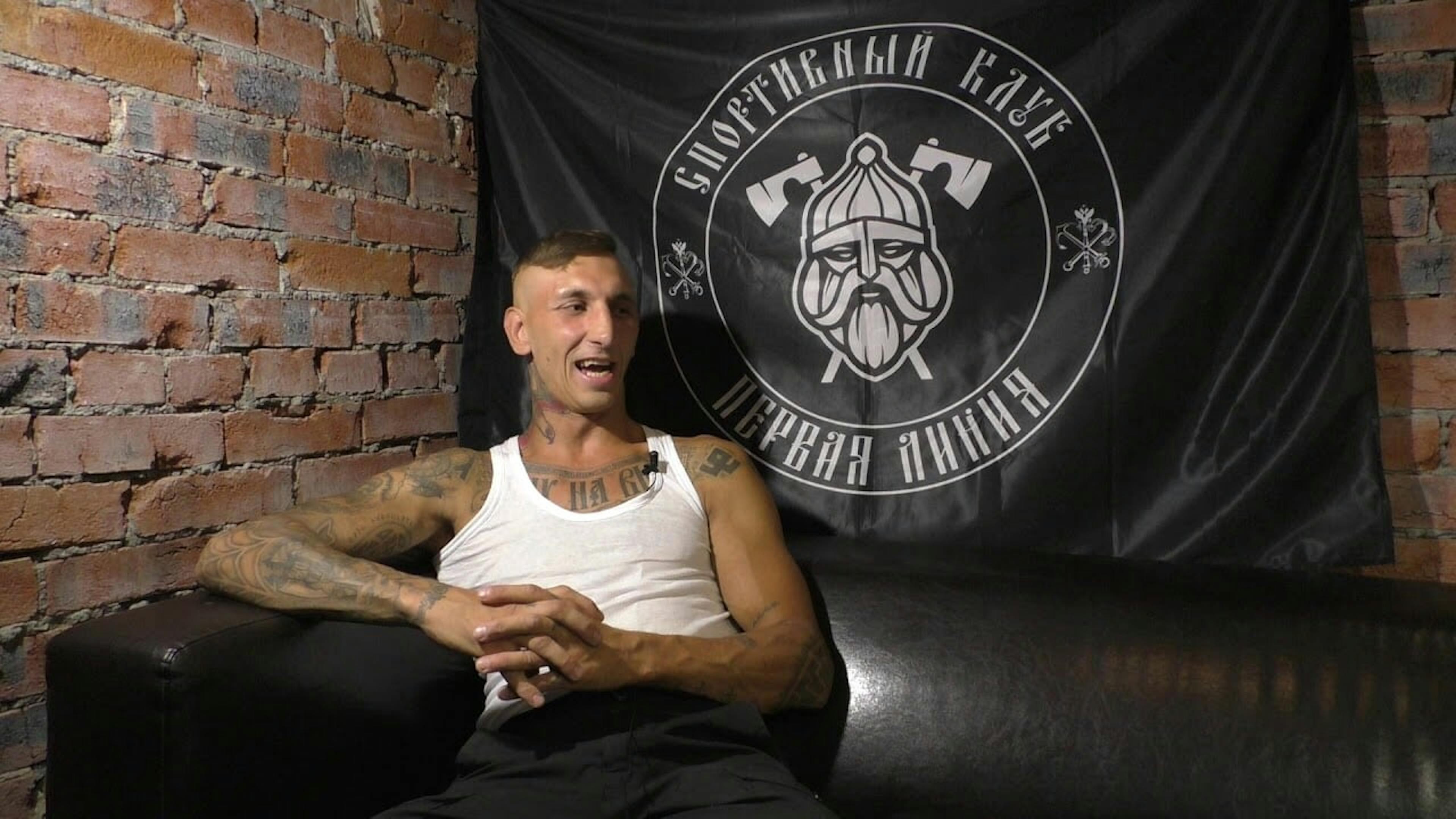 Mikhail “Pitbull” Turkanov is a neo-Nazi, the commander of one of Espanyola's units.