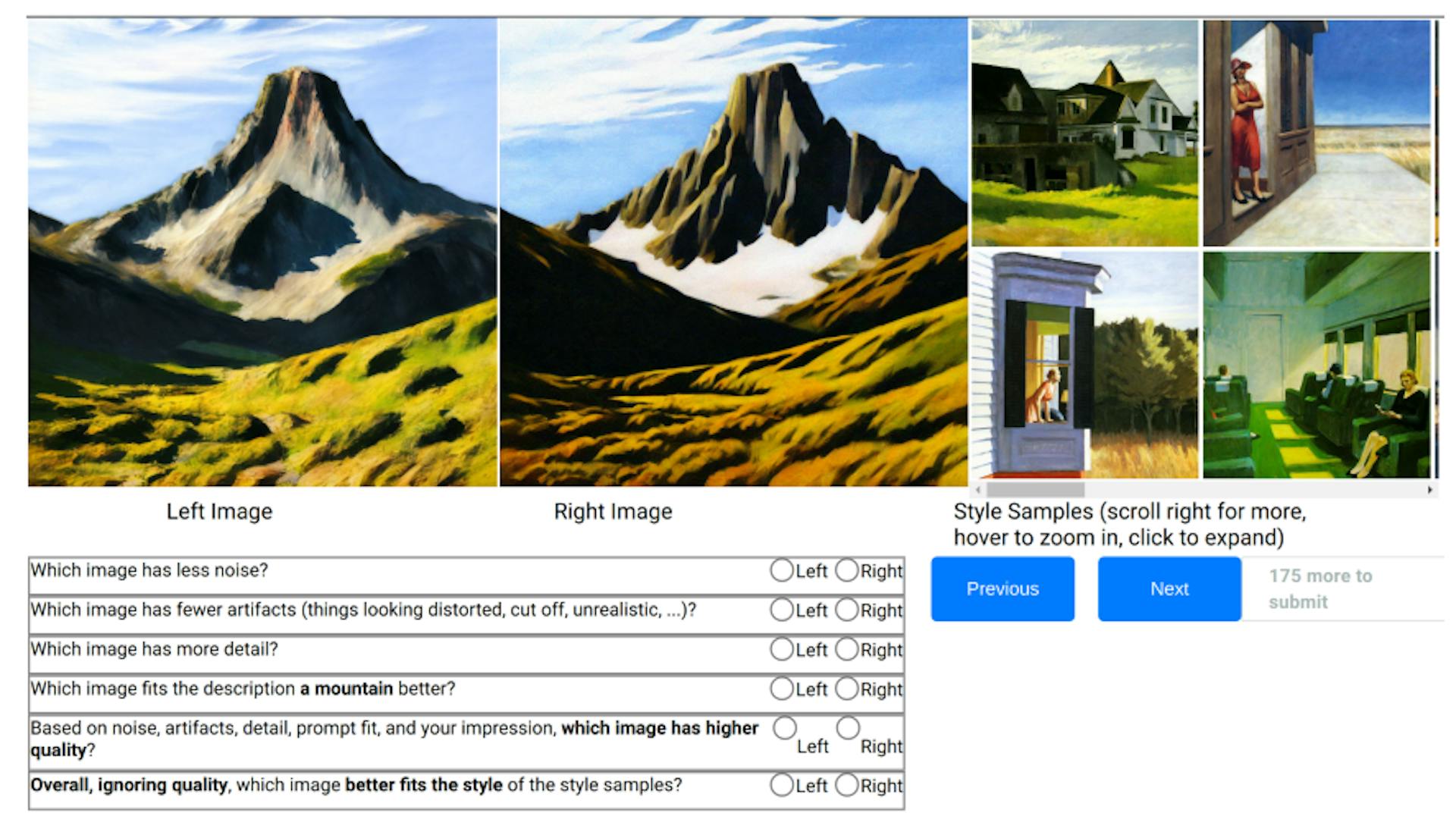 Figure 30: The interface of our user study.