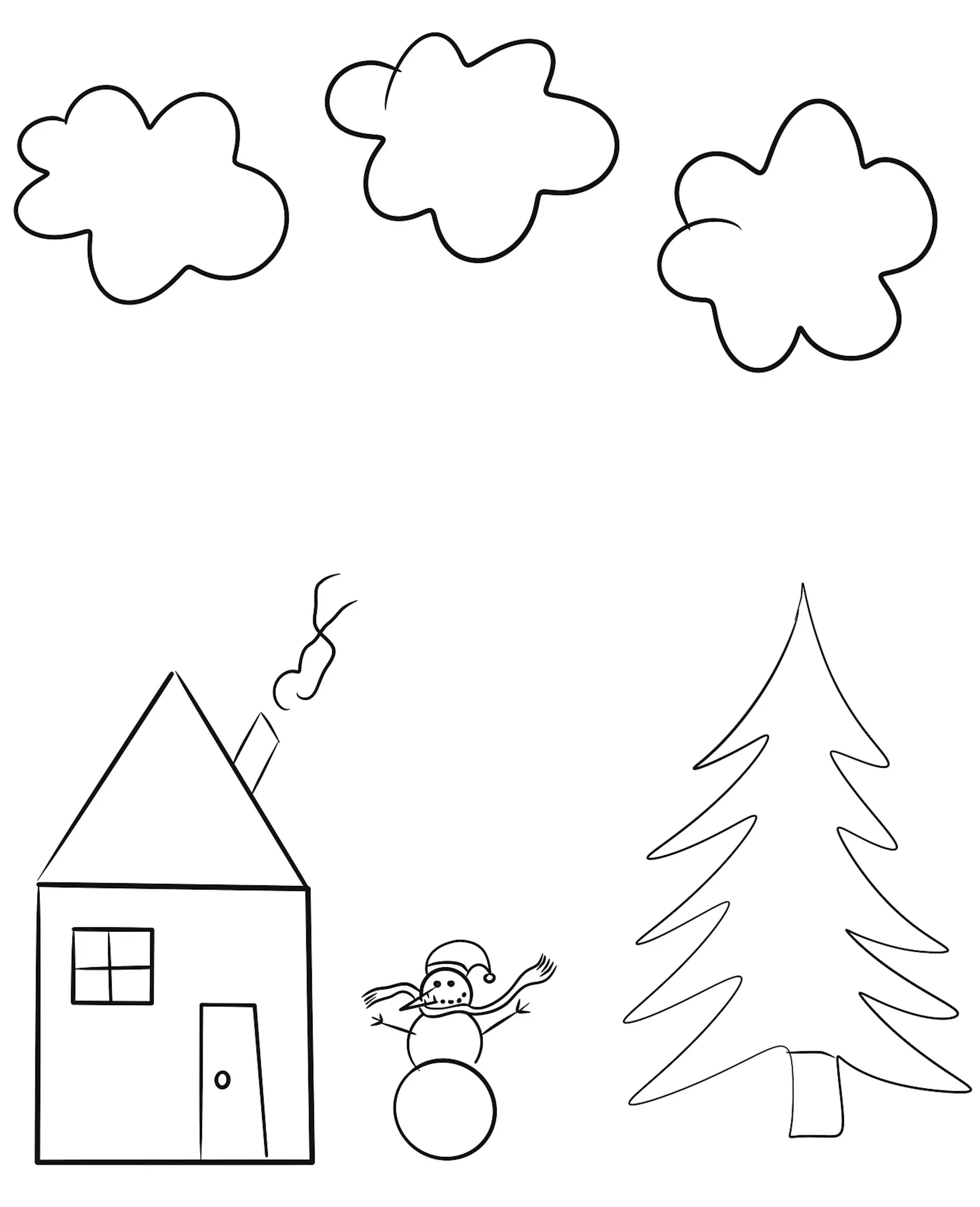 Child like sketch, generated by the author on iPad