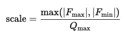 scale for symmetric quantization