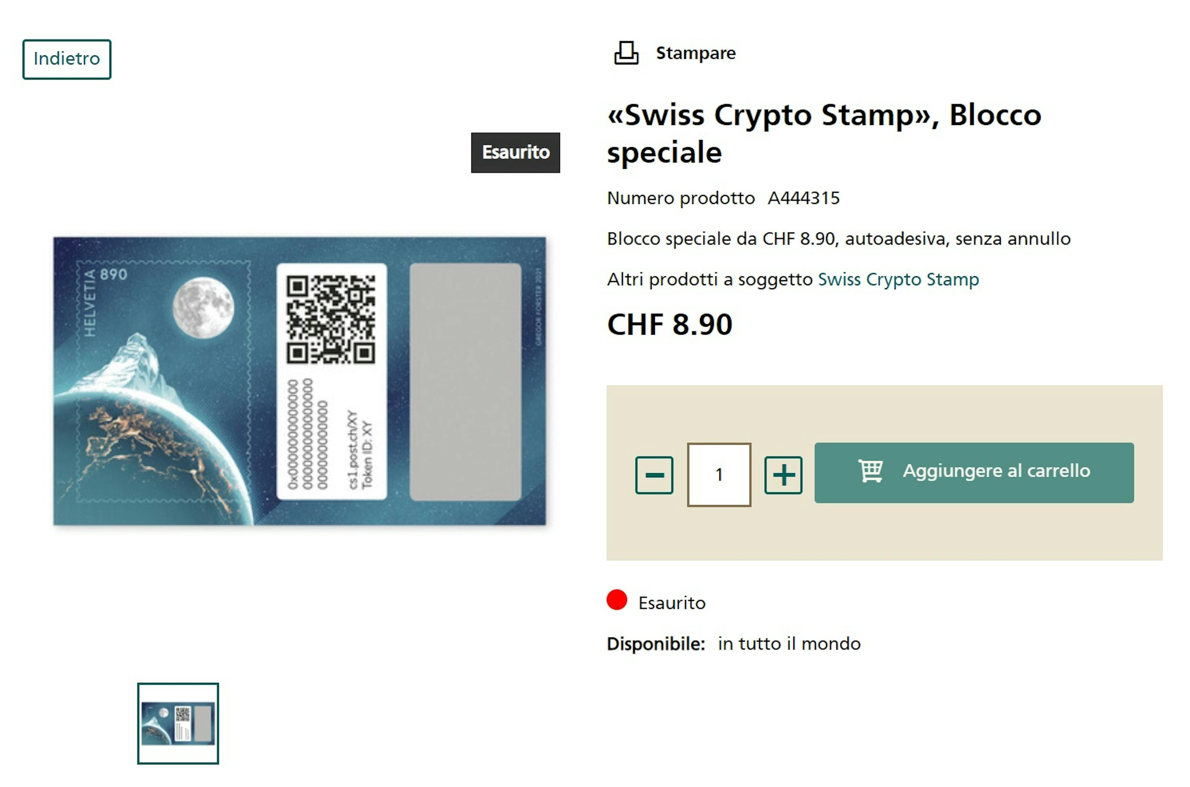 Swiss Crypto Stamp NFT