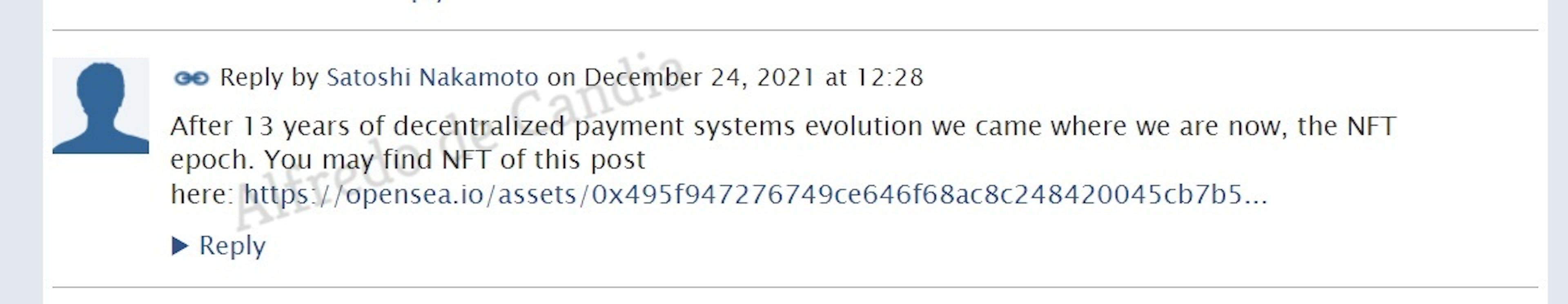 Satoshi Nakamoto NFT