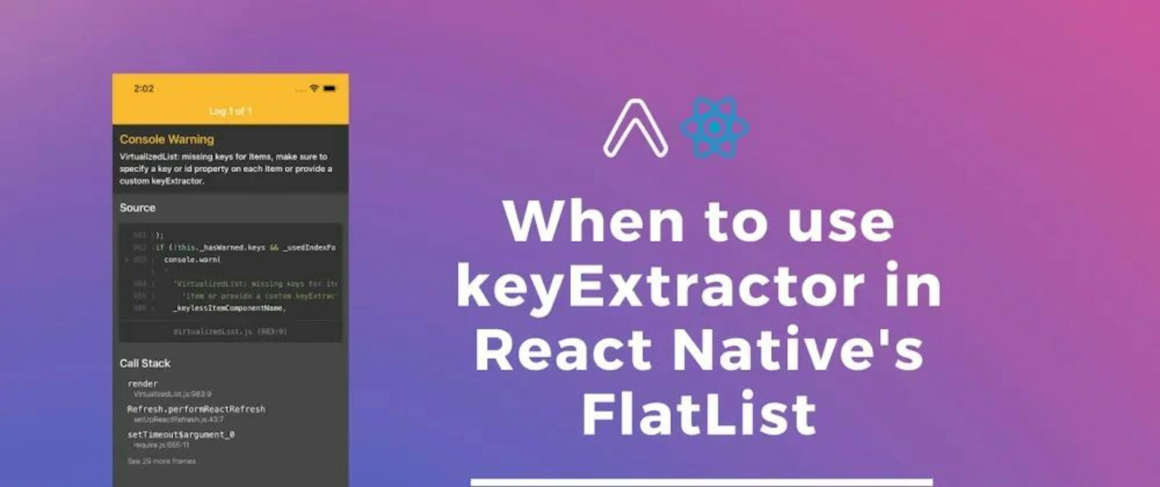 Using KeyExtractor in React Native's FlatList