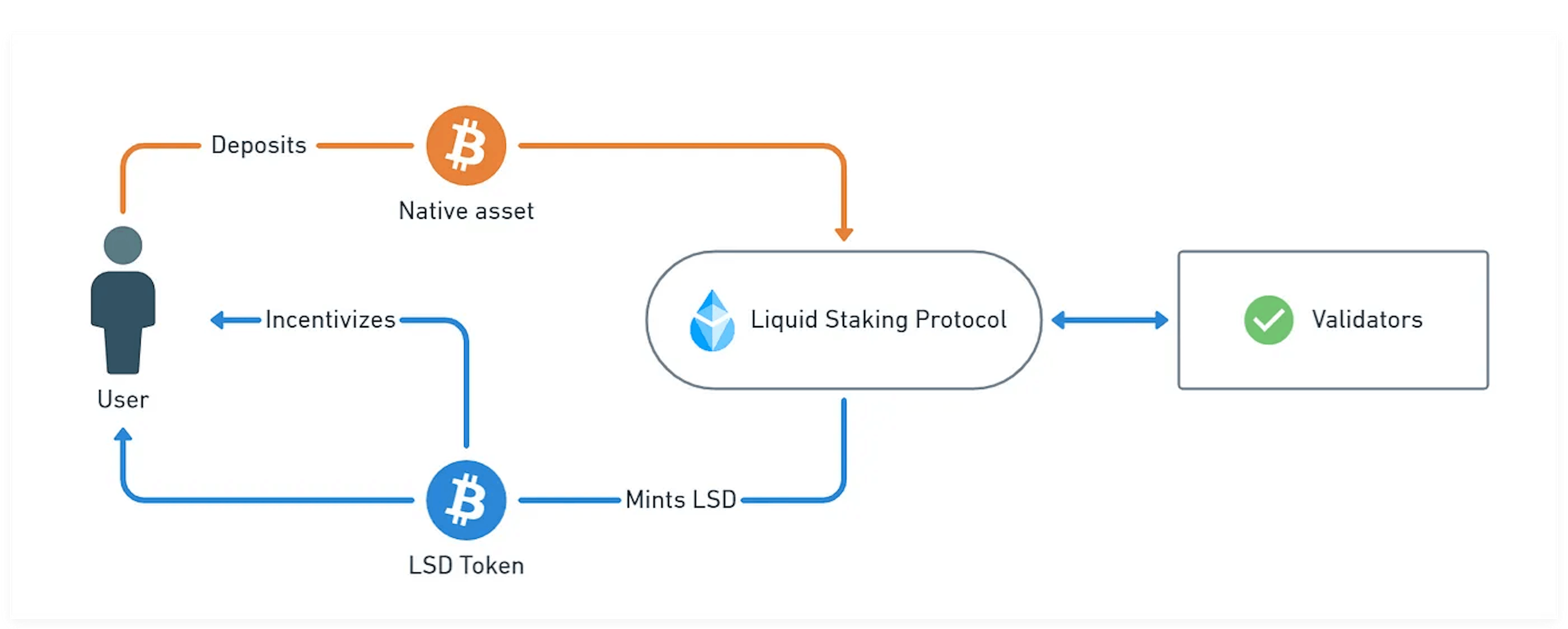 User interaction with the Liquid Staking protocol