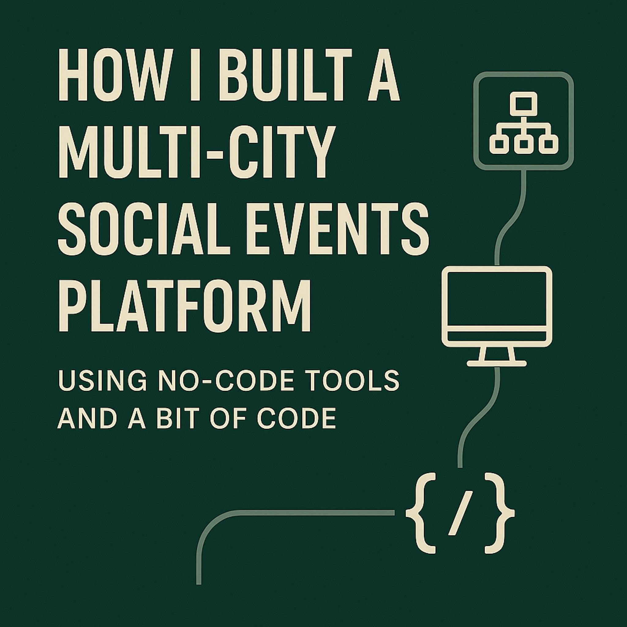 featured image - How I Replaced Eventbrite With a Lean No-Code Stack for Multi-City Events