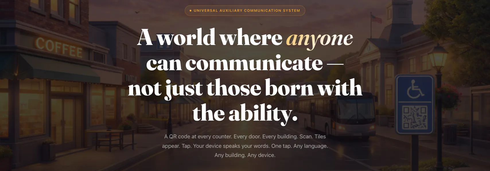 Tinky Town Earns a 97.61 Proof of Usefulness Score by Building a QR-Code-Based Auxiliary Communication Infrastructure