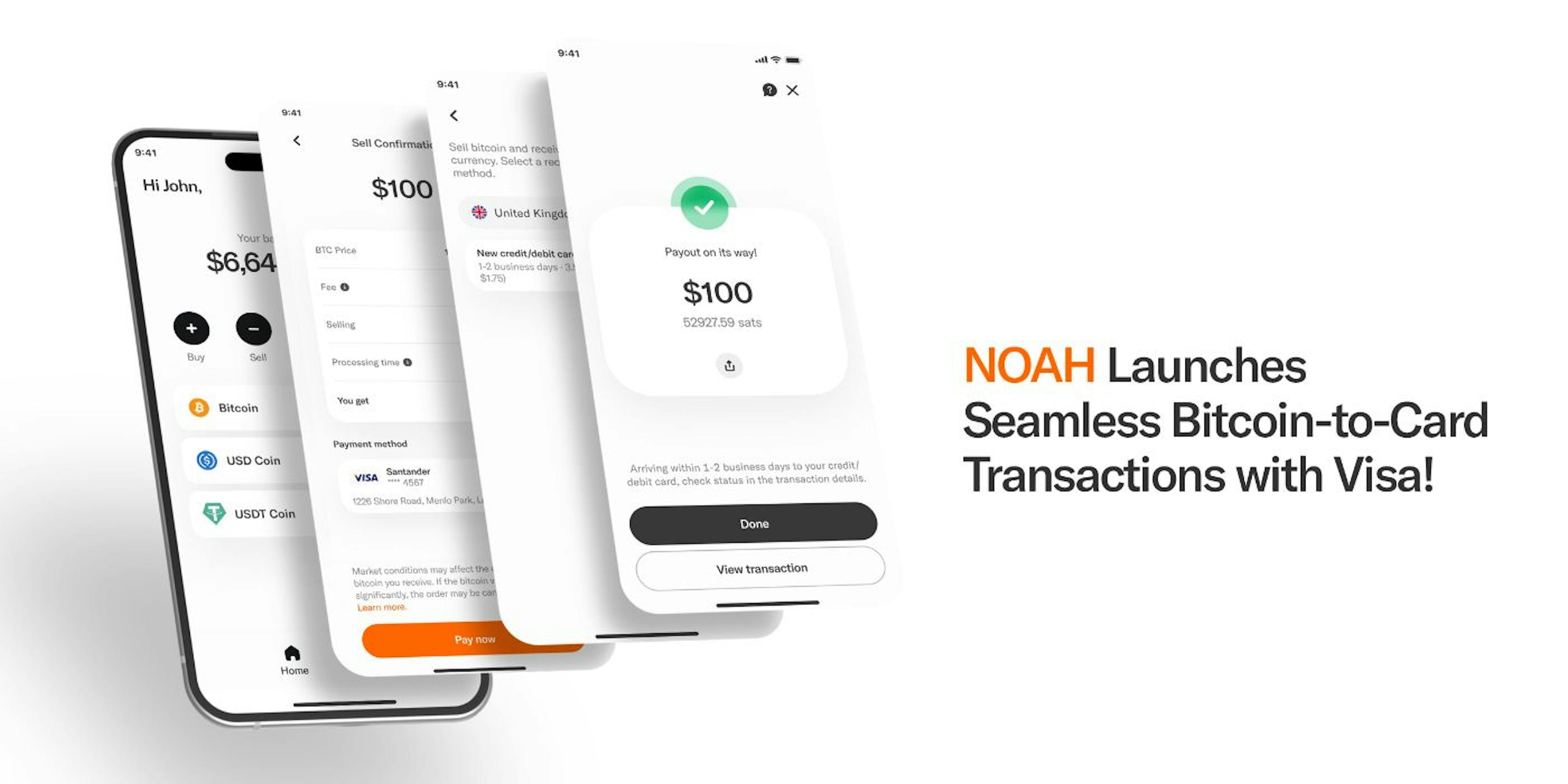 featured image - NOAH Introduces Seamless Bitcoin-to-Card Transactions with Visa!