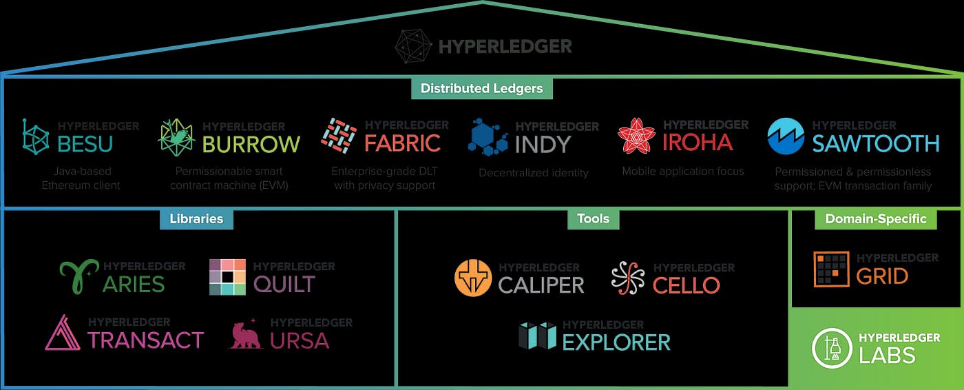 featured image - The Essentials Guide to the Hyperledger Family of DLTs, Blockchain, Libraries, Tools, and More