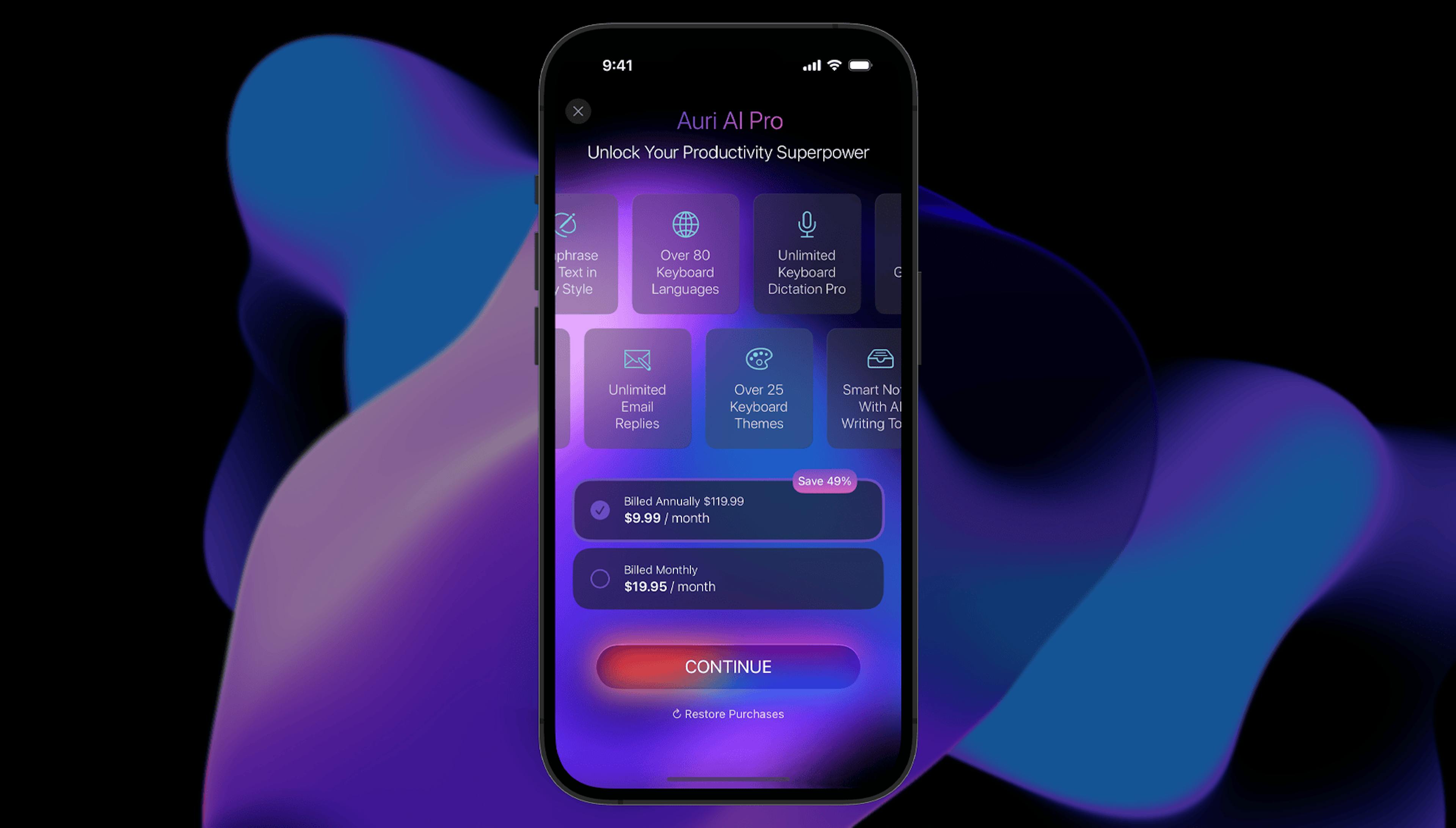 Exemplo de acesso pago Auri.AI