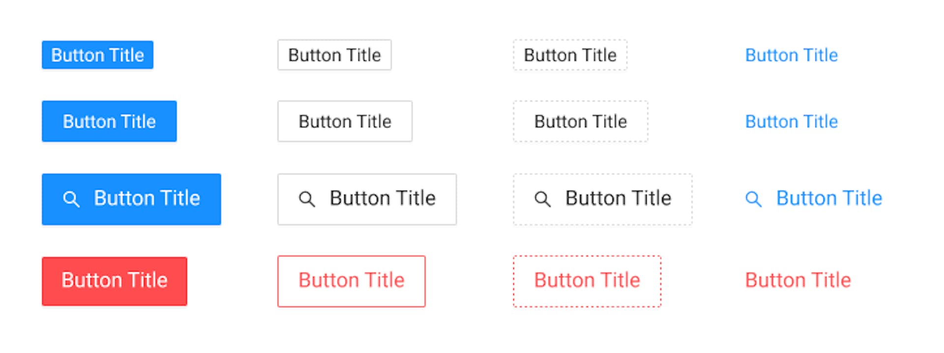 You can copy a button from the library and easily select the necessary parameters for it (type, size, condition, icon presence, etc.)