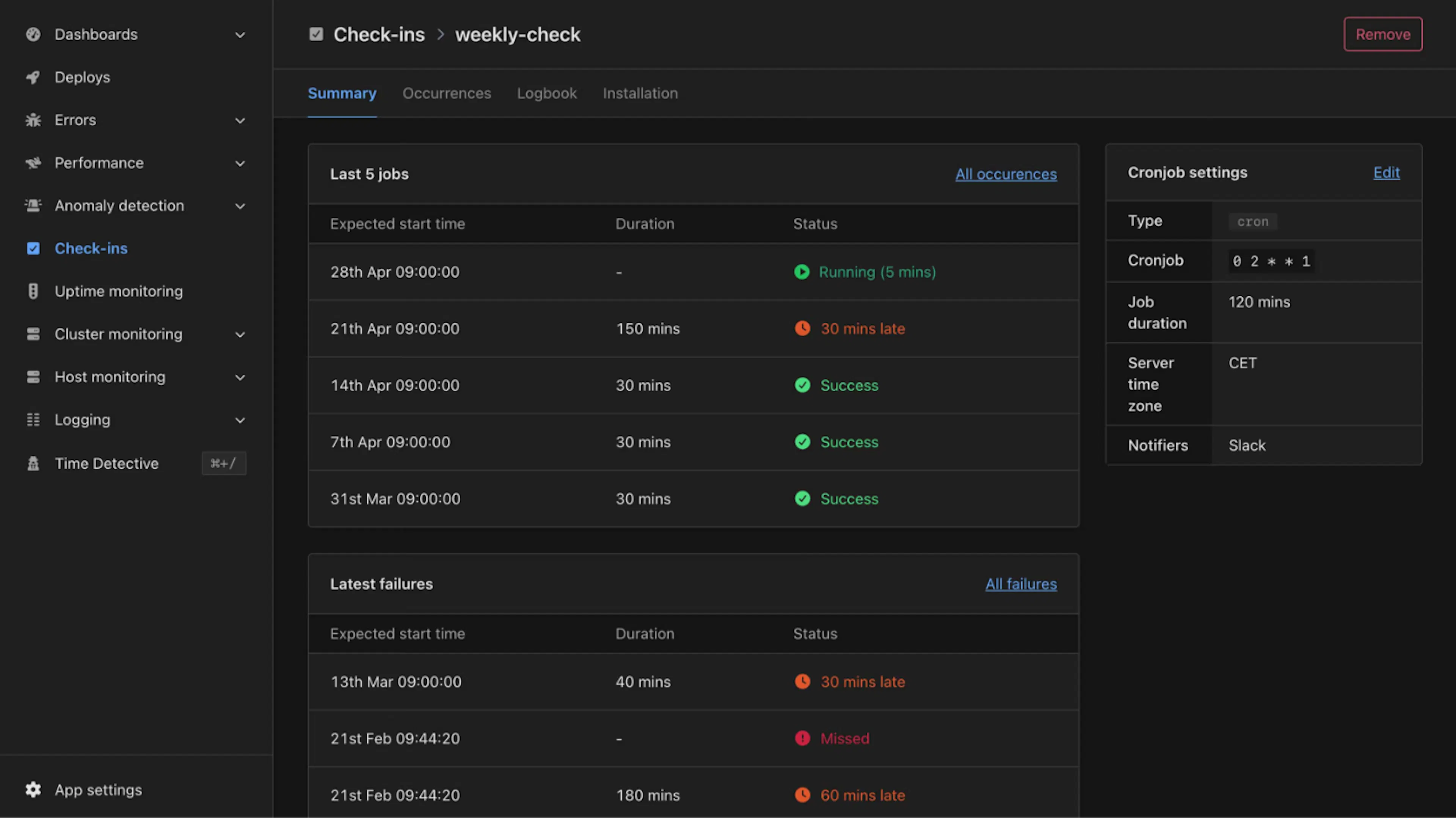 AppSignal’s Process Monitoring dashboard
