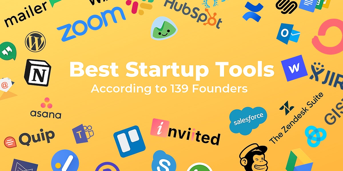 featured image - The Founders Survey Winners Are: Gmail, Mailchimp, Slack, Trello, Hubspot, Zoom and Custom Code