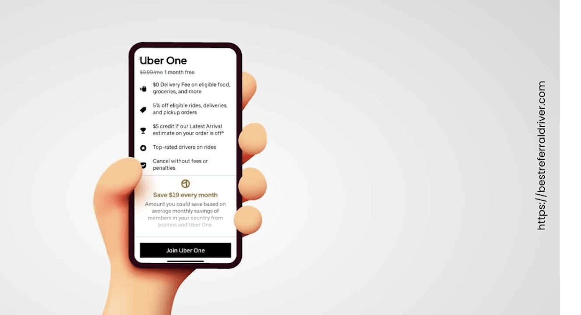 Avaliação gratuita do UberOne