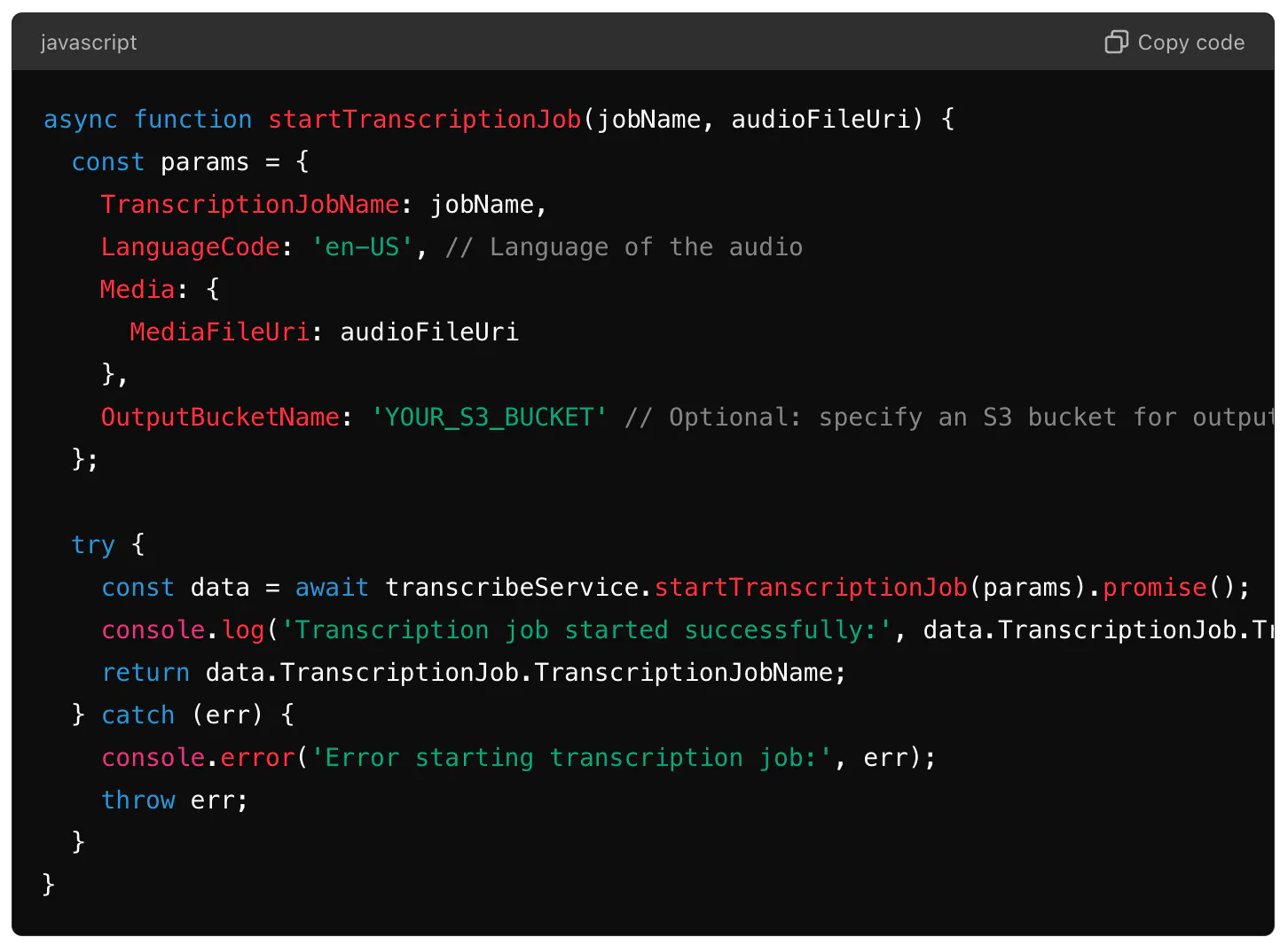 How to Create a Transcription Feature in a Web App Using AWS Transcribe ...