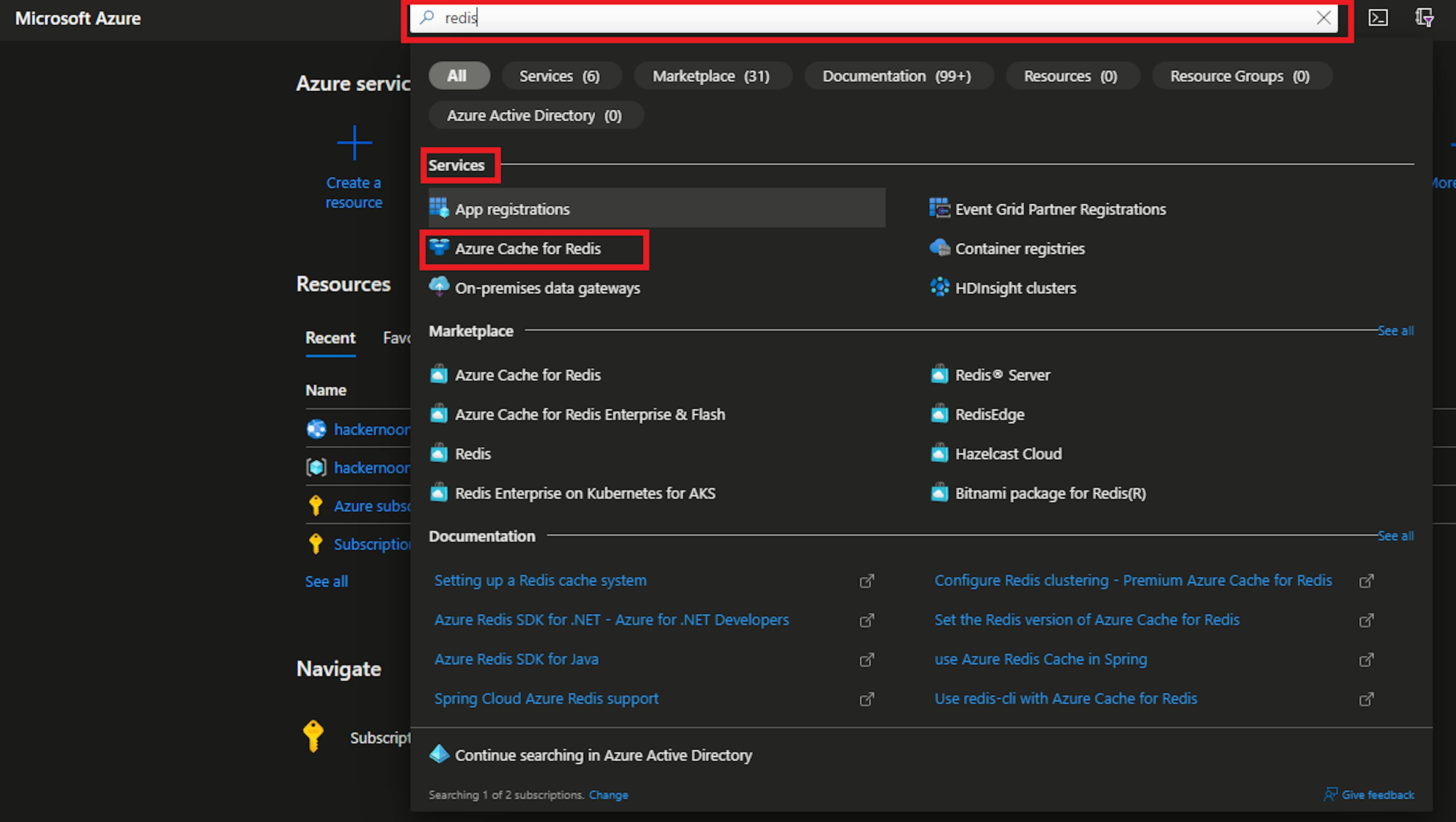 Img2. Azure Cache for Redis.