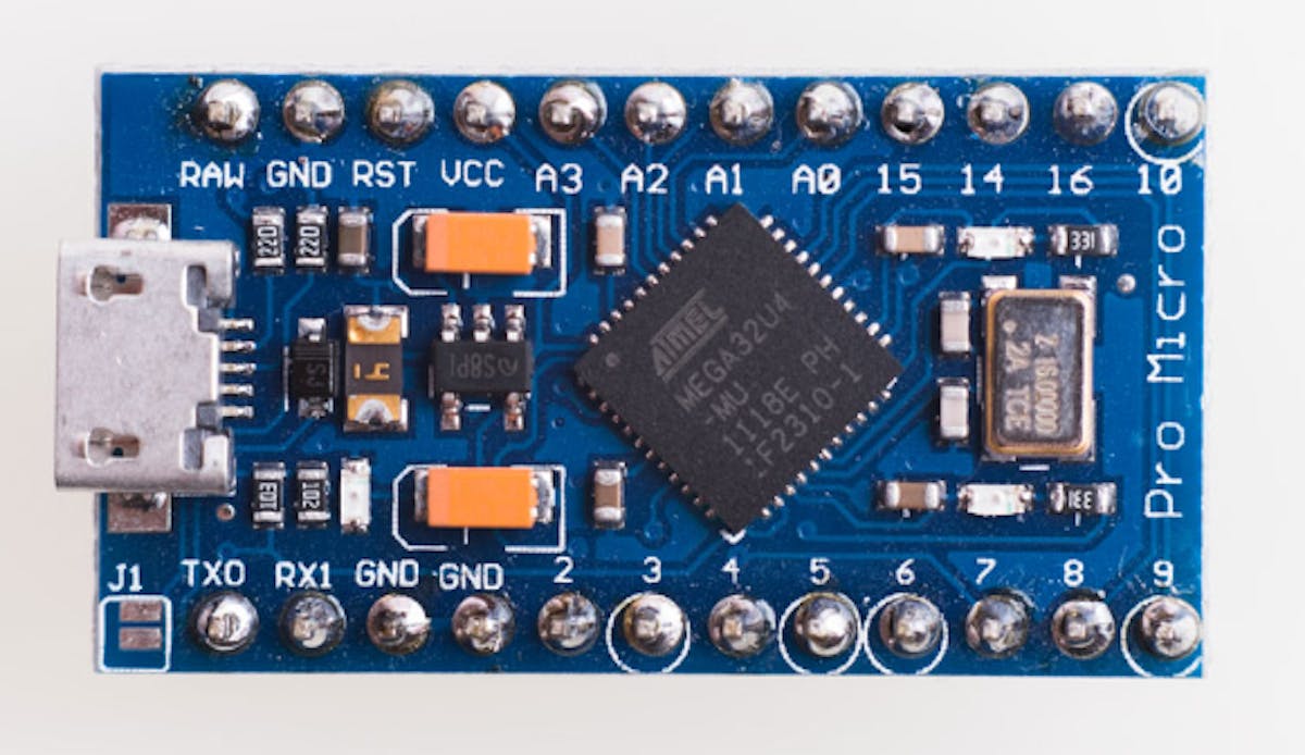 Picture 3. Arduino Micro PRO(Leonardo) with 5-volt logic (Atmel MEGA chip inside).