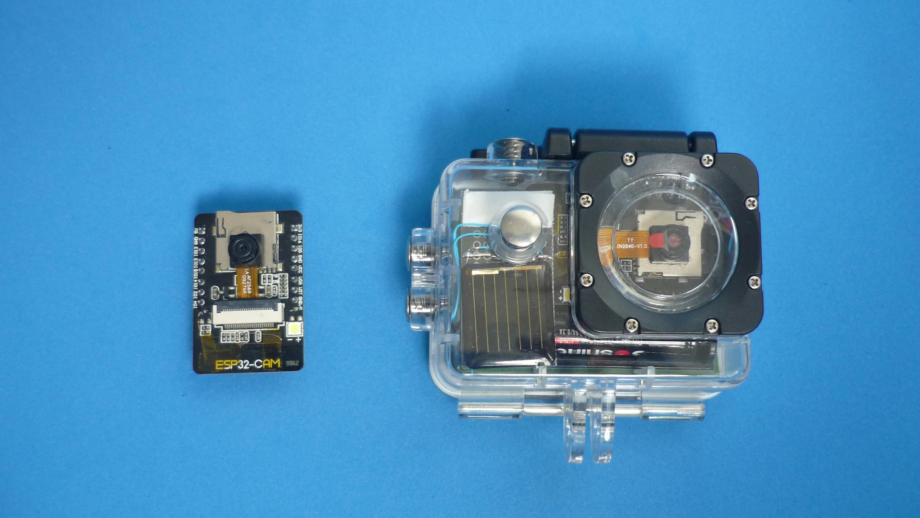 Solar harvesting Wi-Fi camera ready to be placed outside