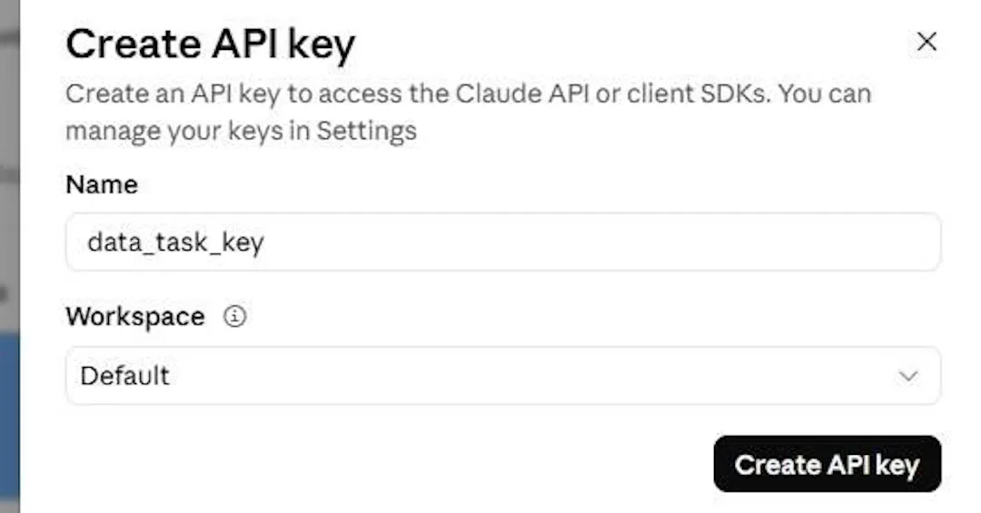 Creating An API Key