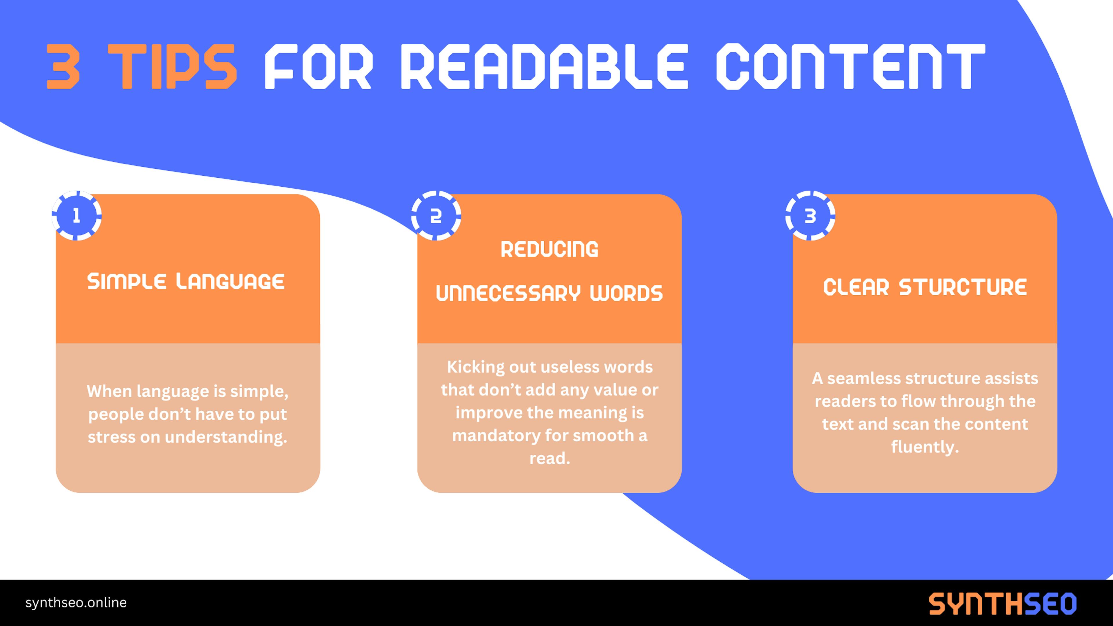 Three tips for readable content