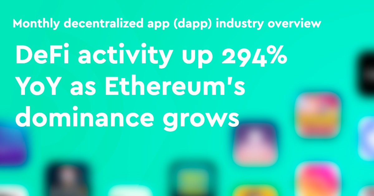 featured image - Ethereum dApps grow 104% as DeFi Activity Jumps 294%. EOS slows & TRON is Still Las Vegas [Analysis]