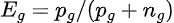 where p_g is the number of objects in class "1", and n_g is the number of objects in class "0" in bin g.