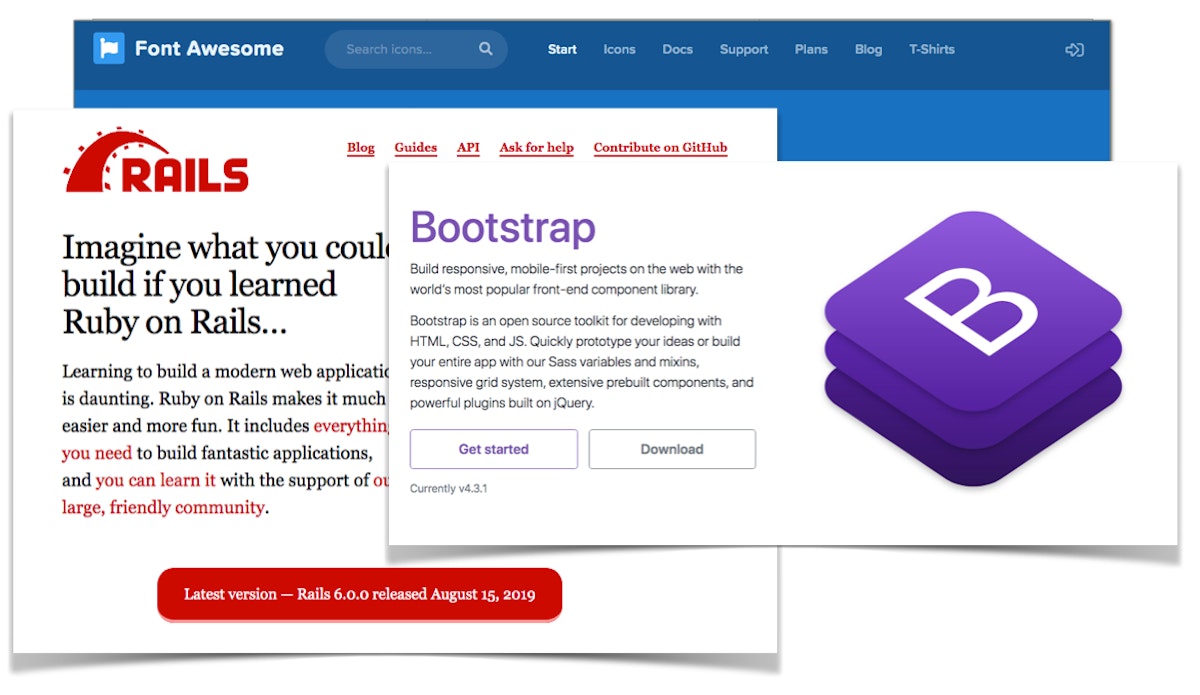 featured image - Integrate Bootstrap 4 and Font Awesome 5 in Rails 6 [A How To Guide]