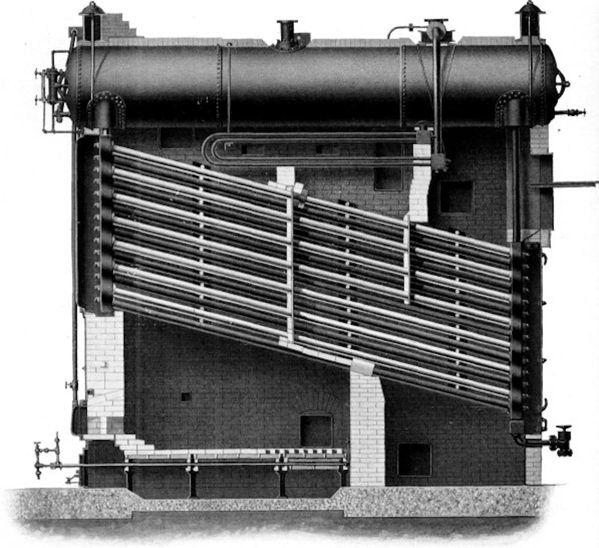 Fig. 29. Babcock & Wilcox Boiler, Equipped with a Peabody Oil Furnace