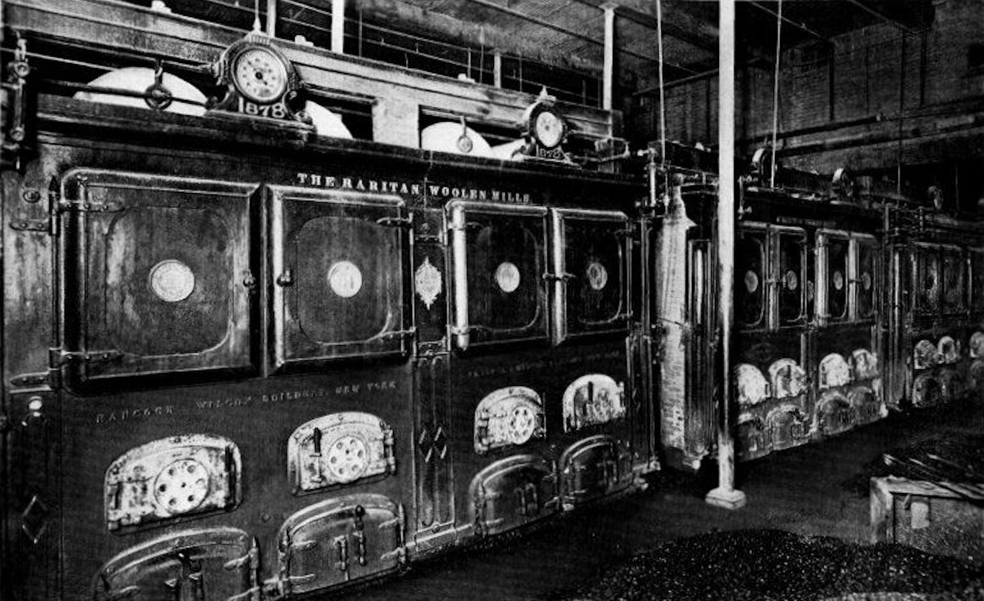 1456 Horse-power Installation of Babcock & Wilcox Boilers at the Raritan Woolen Mills, Raritan, N. J. The First of These Boilers were Installed in 1878 and 1881 and are still Operated at 80 Pounds Pressure