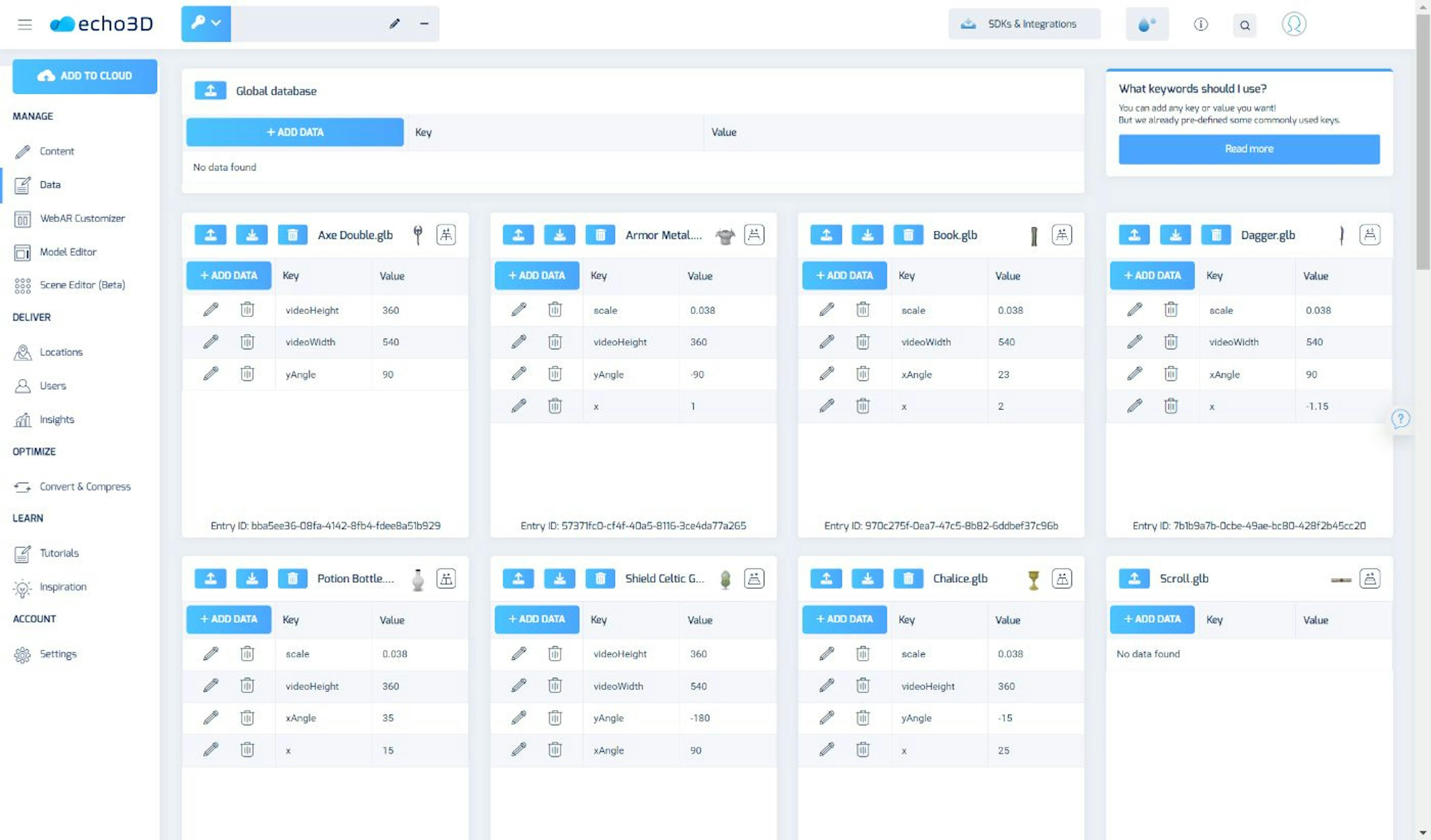 Metadata and tagging