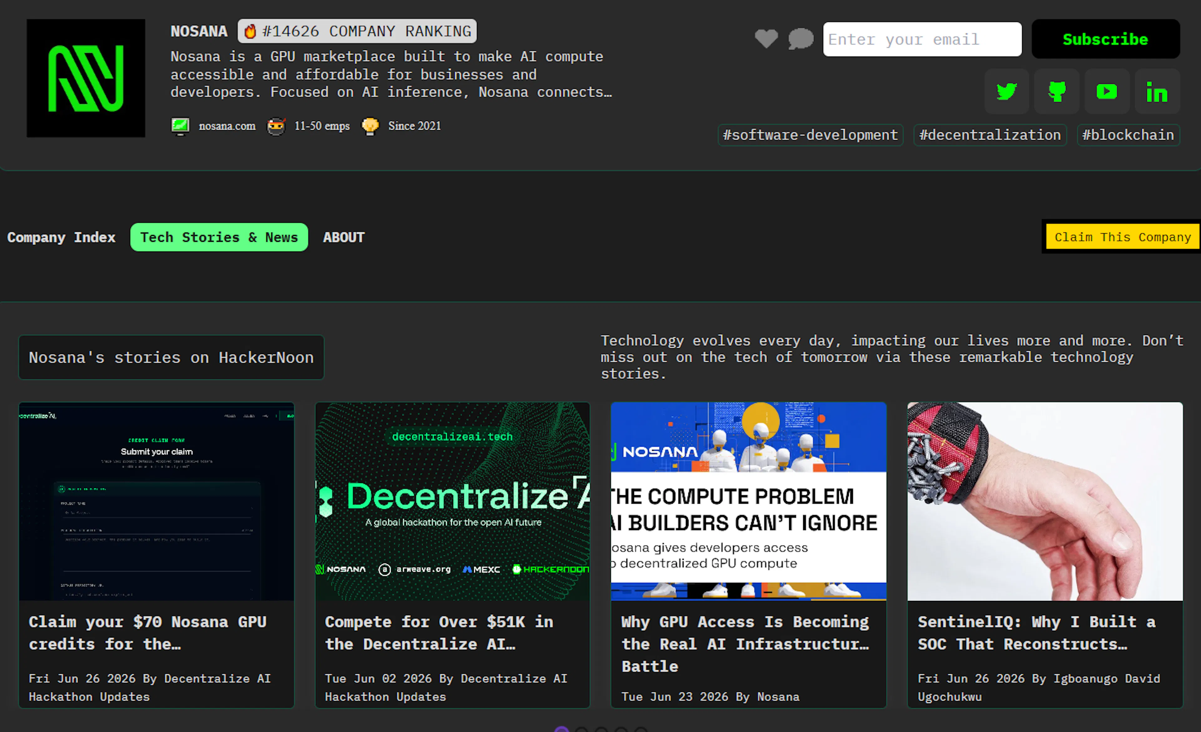 Meet Nosana: HackerNoon Company of the Week