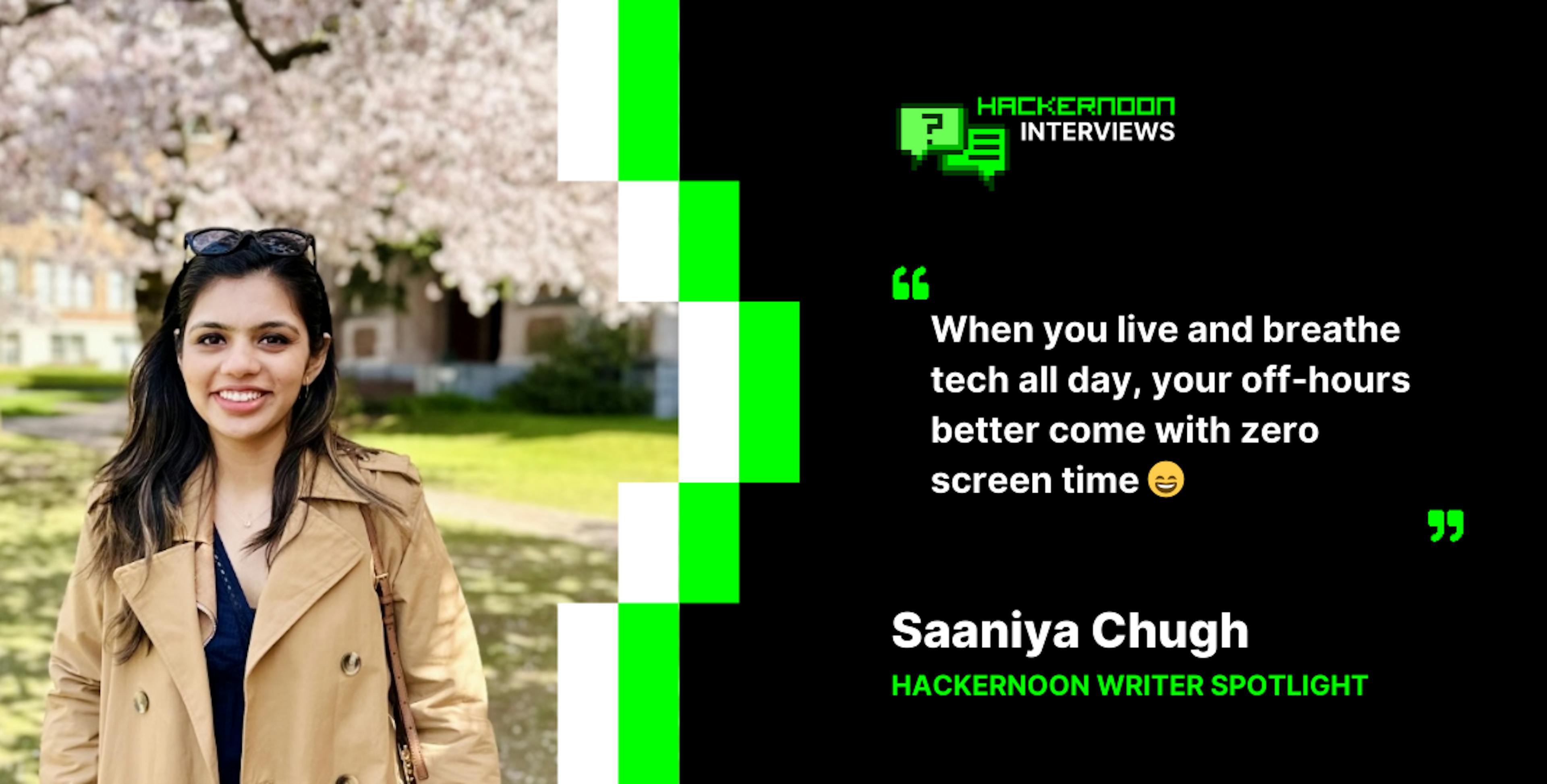 featured image - Saaniya Chugh, Senior Technical Consultant: On Writing and Inspirations