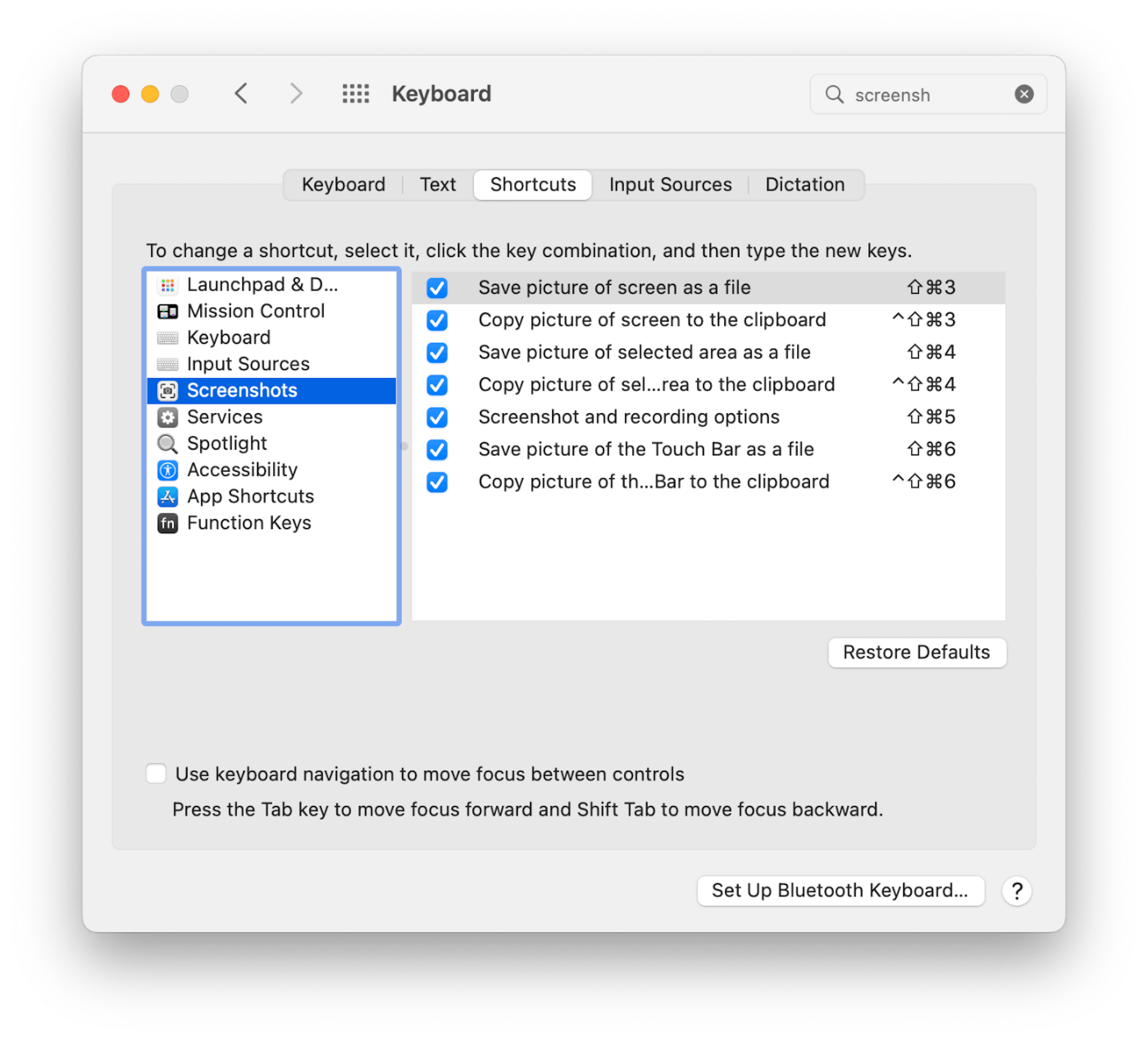 Note: ^  is “control”, ⇧  is “shift”, ⌘  is “command”