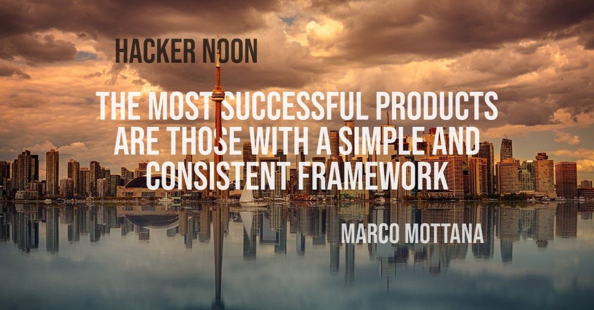 featured image - "The most successful products are those with a simple and consistent framework" - Marco Mottana