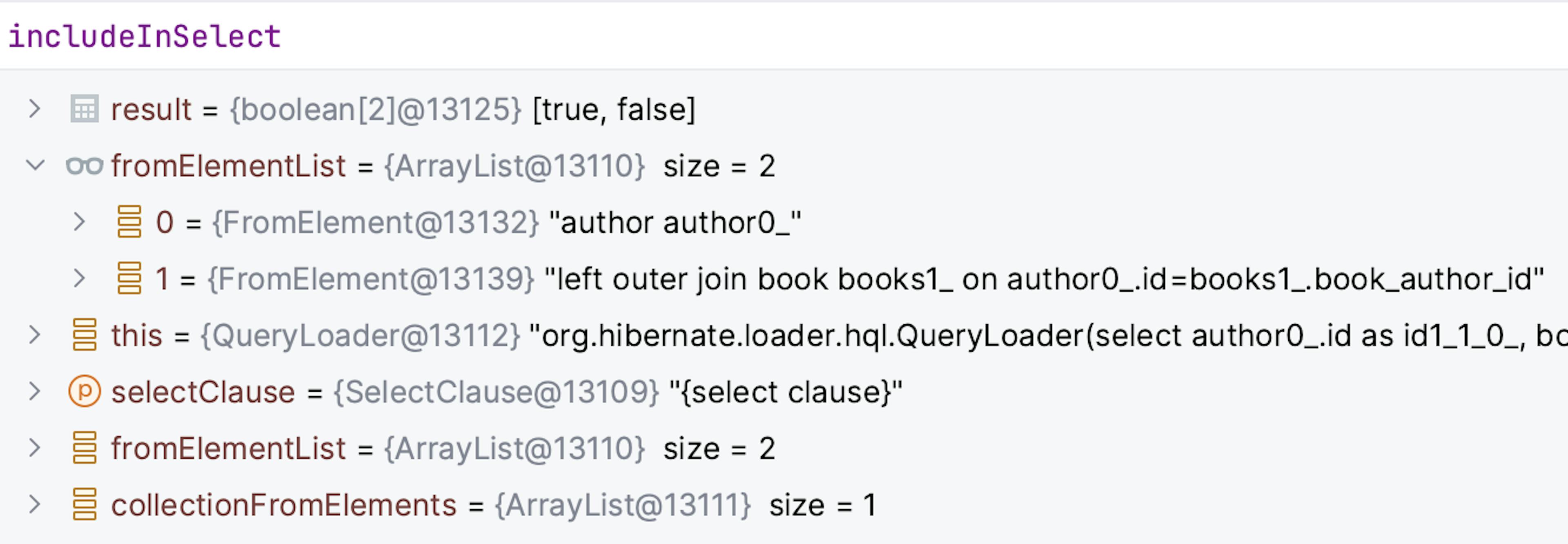 State of includeInSelect after executing initialize