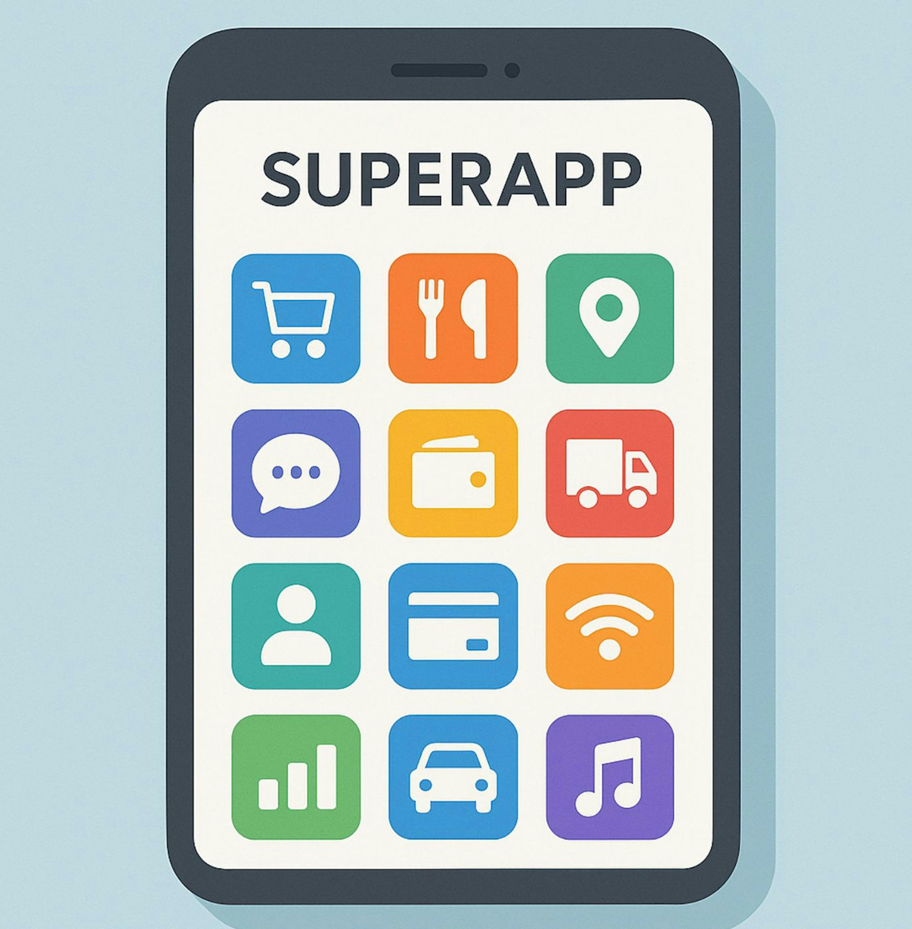 A superapp combines services like chat, payments, and delivery in one mobile platform