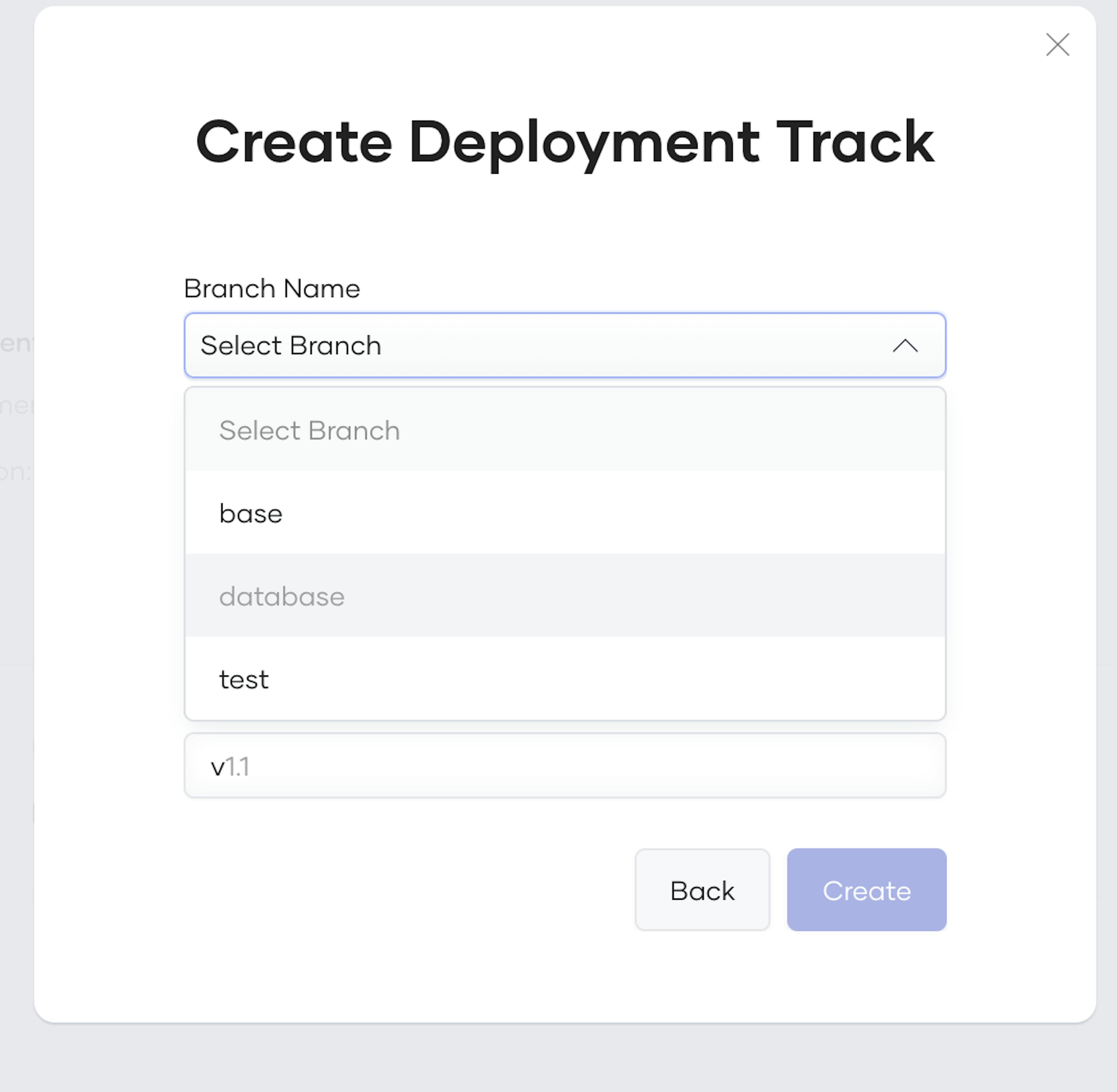 Create Deployment Track