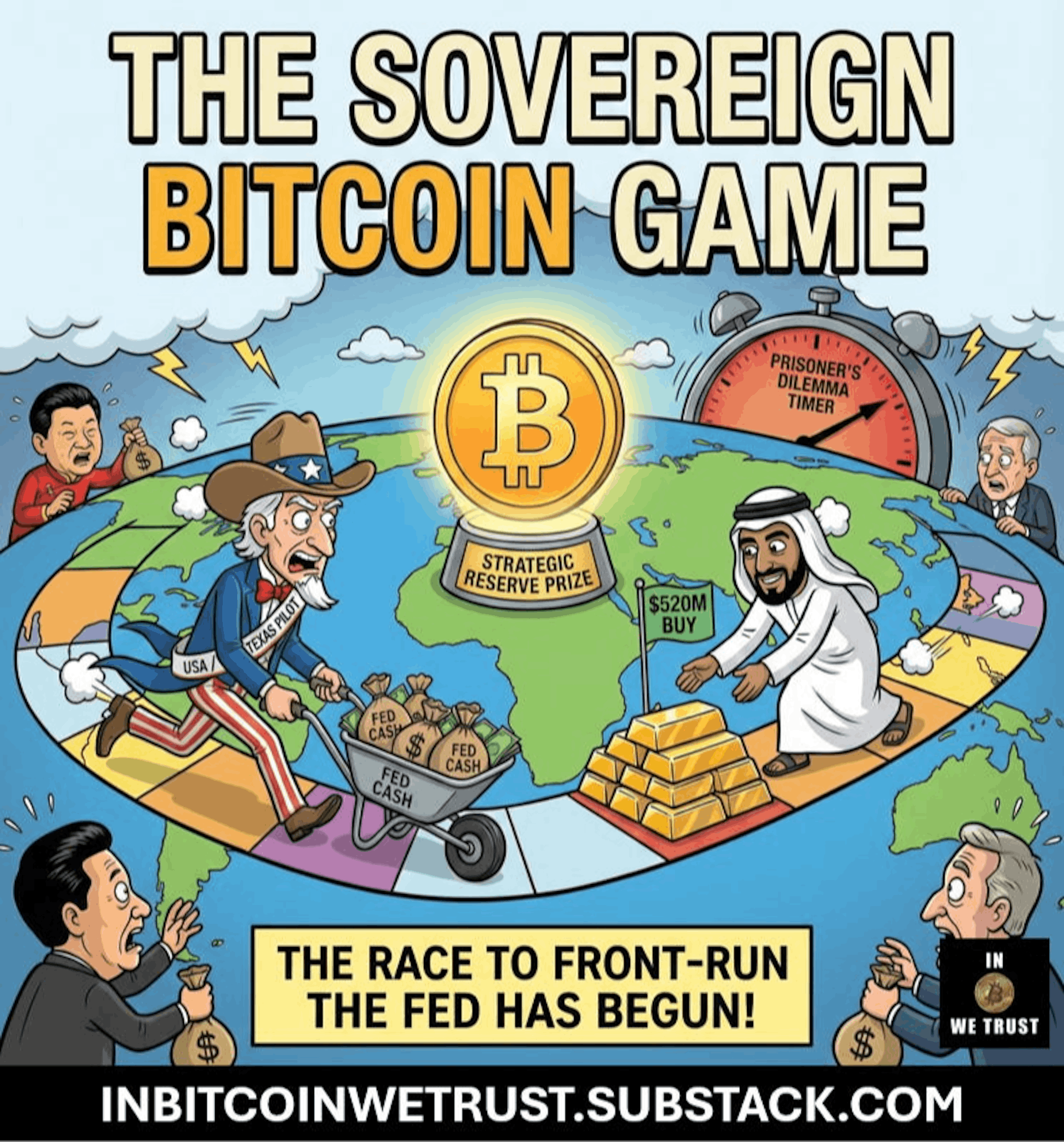 featured image - The Sovereign Prisoner’s Dilemma: Why Every Nation Now Has to Front-Run America Into Bitcoin