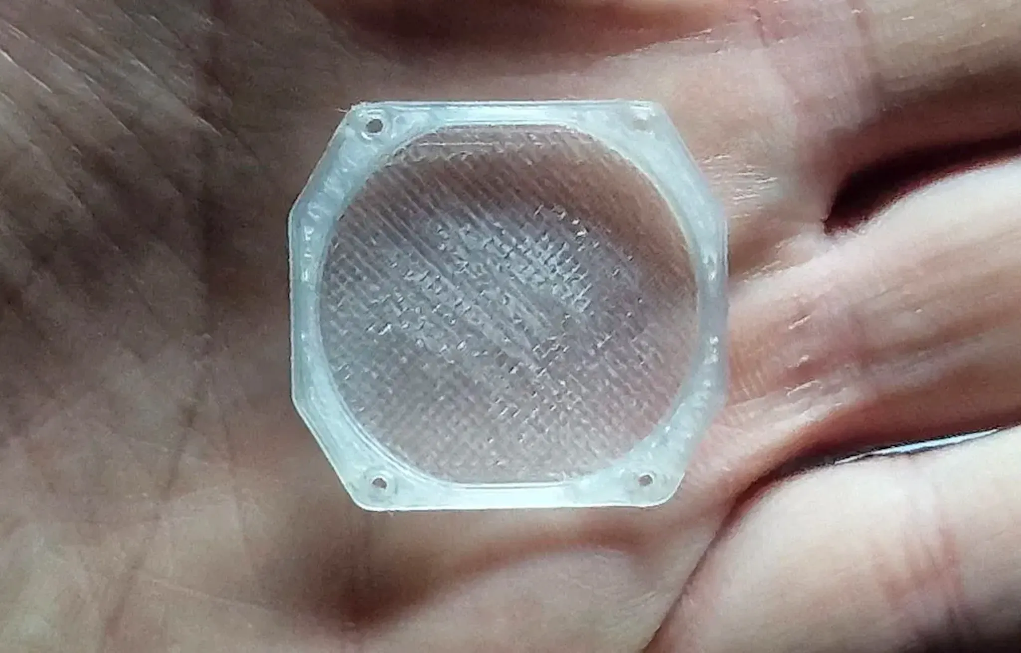 Custom CASIO F-91W digital watch back plate — inside view