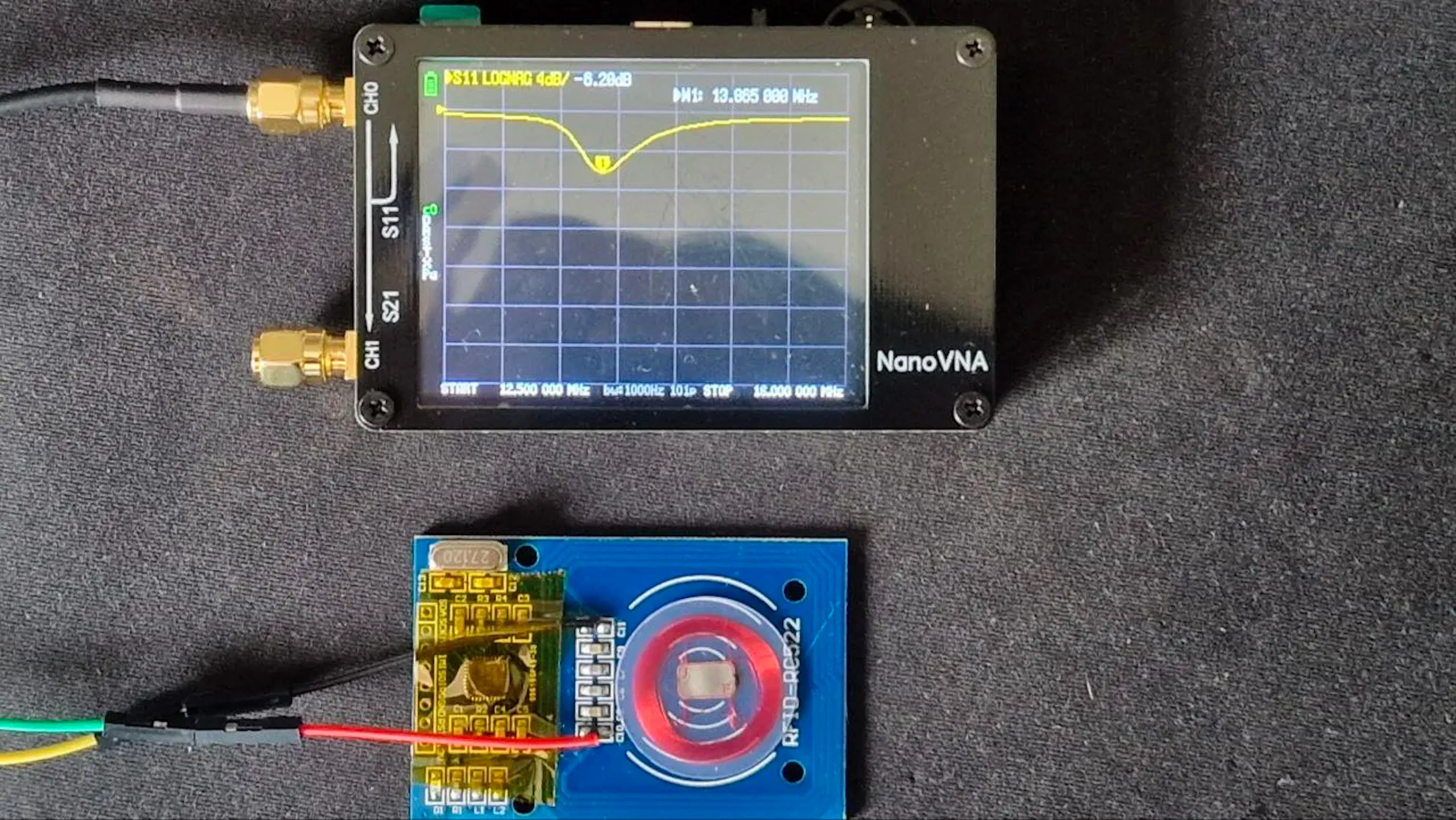 Testing a standard NFC tag